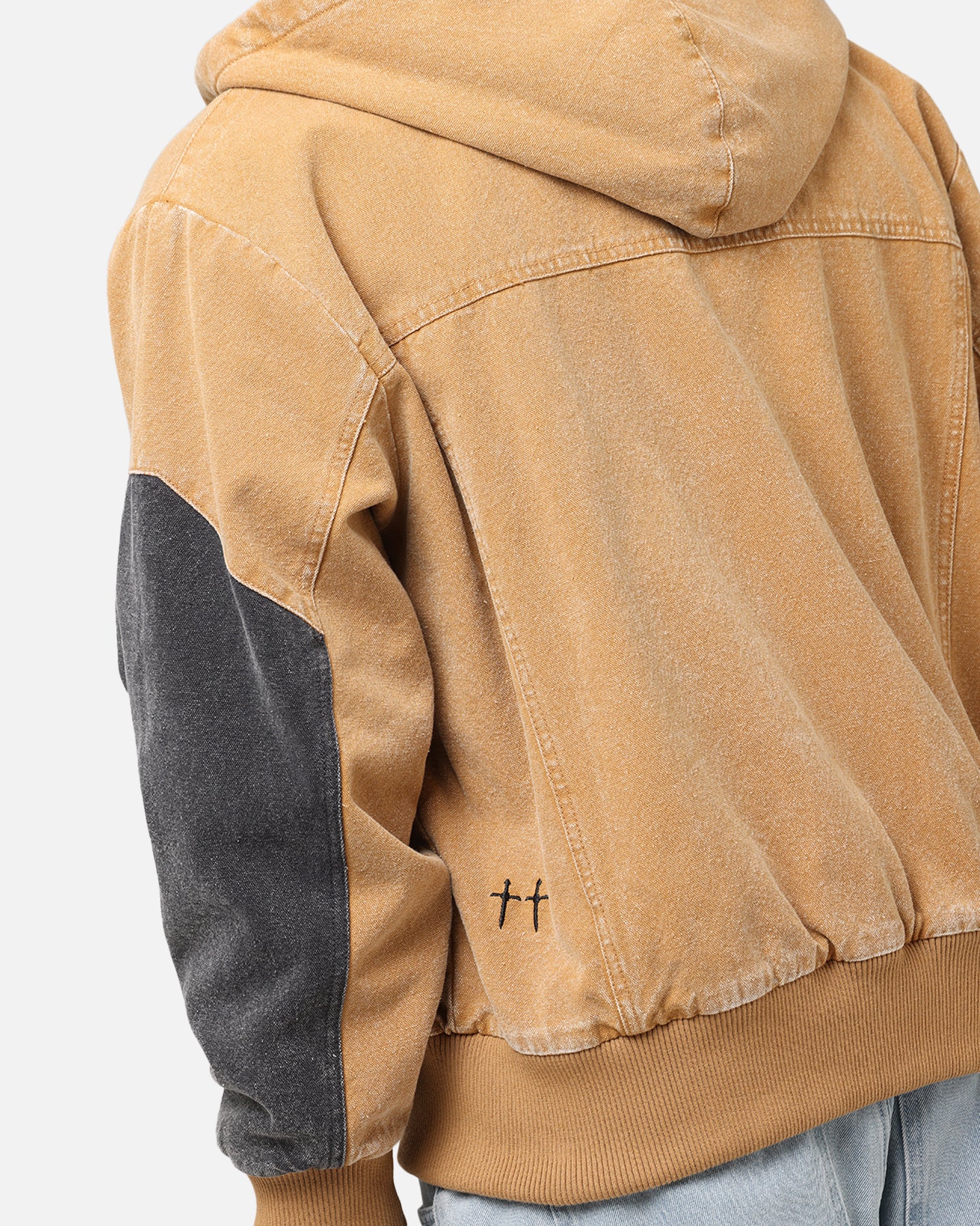 Saint Morta Hooded Workwear Jacket Tan/Black