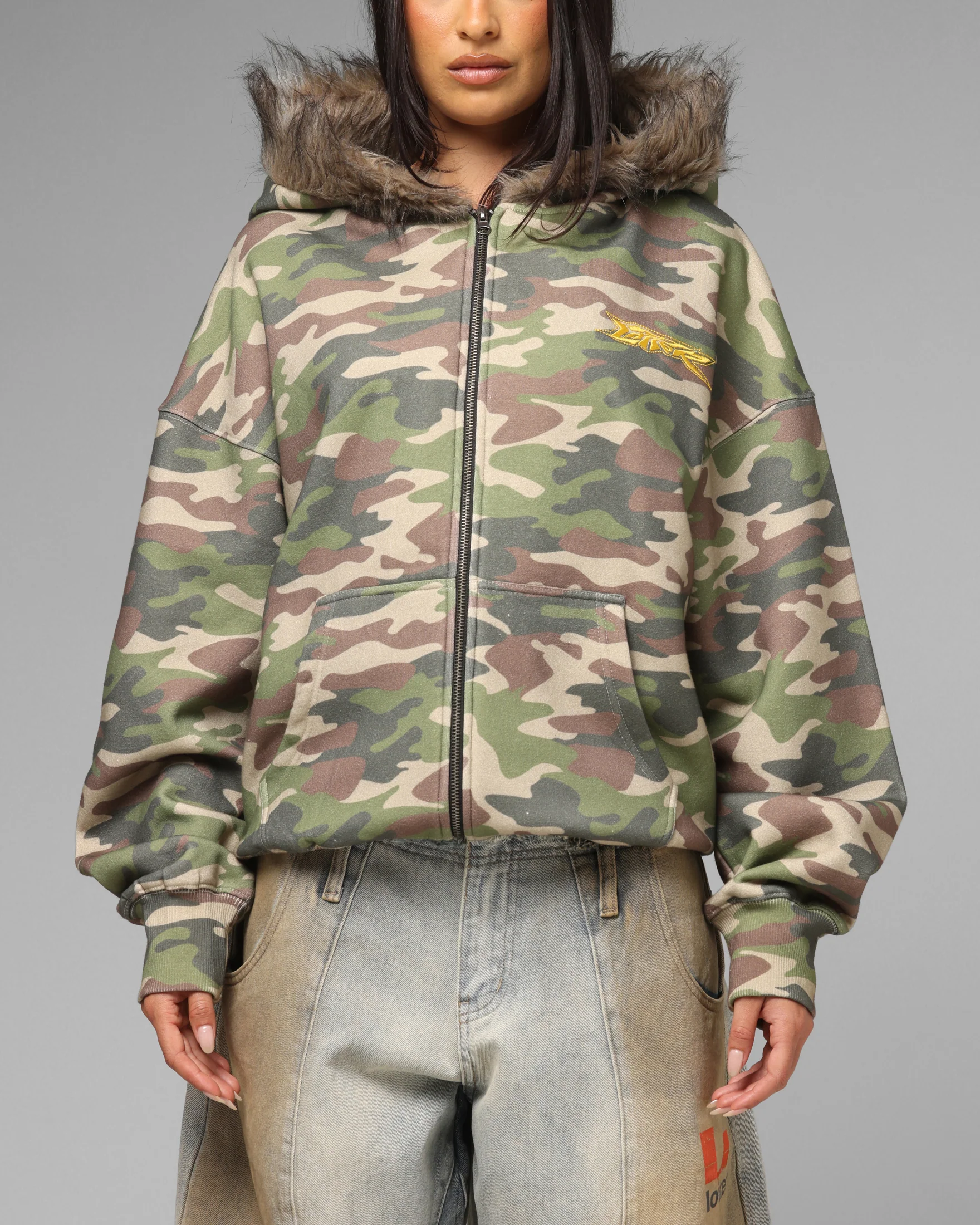 Loiter Purity Zip Hoodie Camo