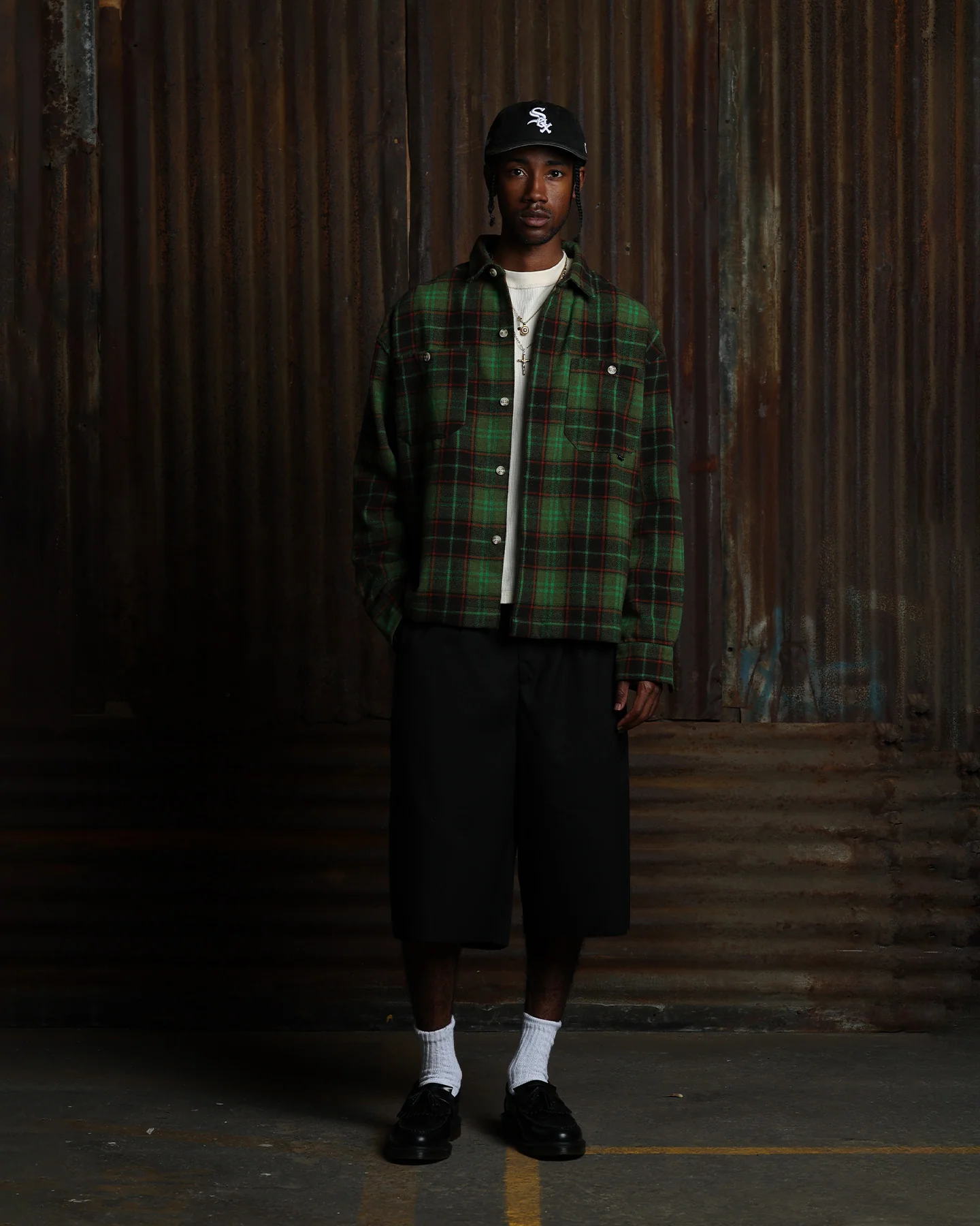 American Thrift Utility Flannel Shirt Green