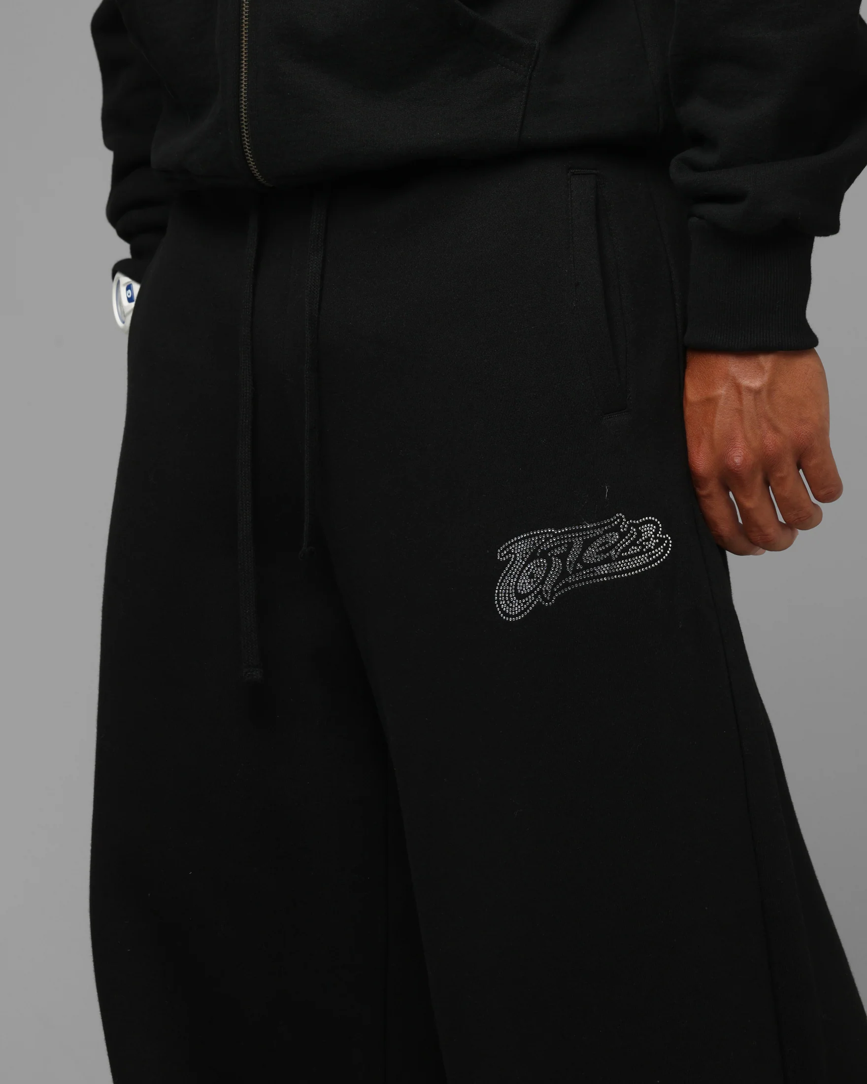 Loiter Silicone Ultra Wide Sweatpants Black