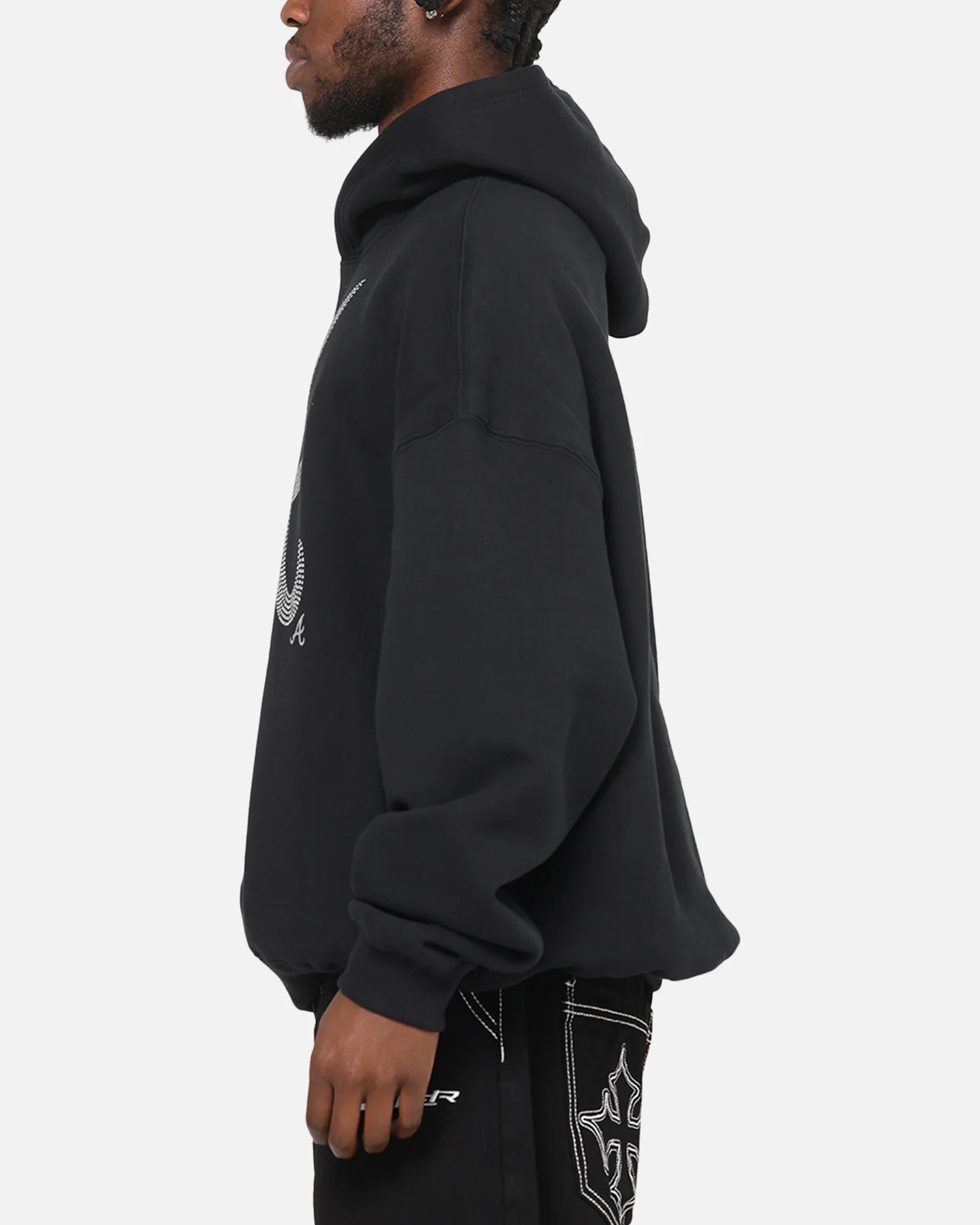 Mitchell & Ness Atlanta Braves Rhinestone Hoodie Faded Black