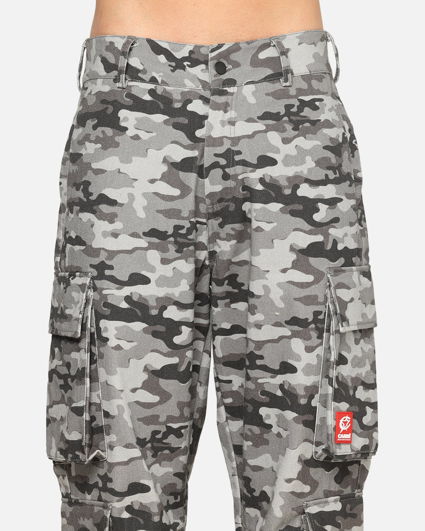 Carre Camo Baggy Pants Black Camo