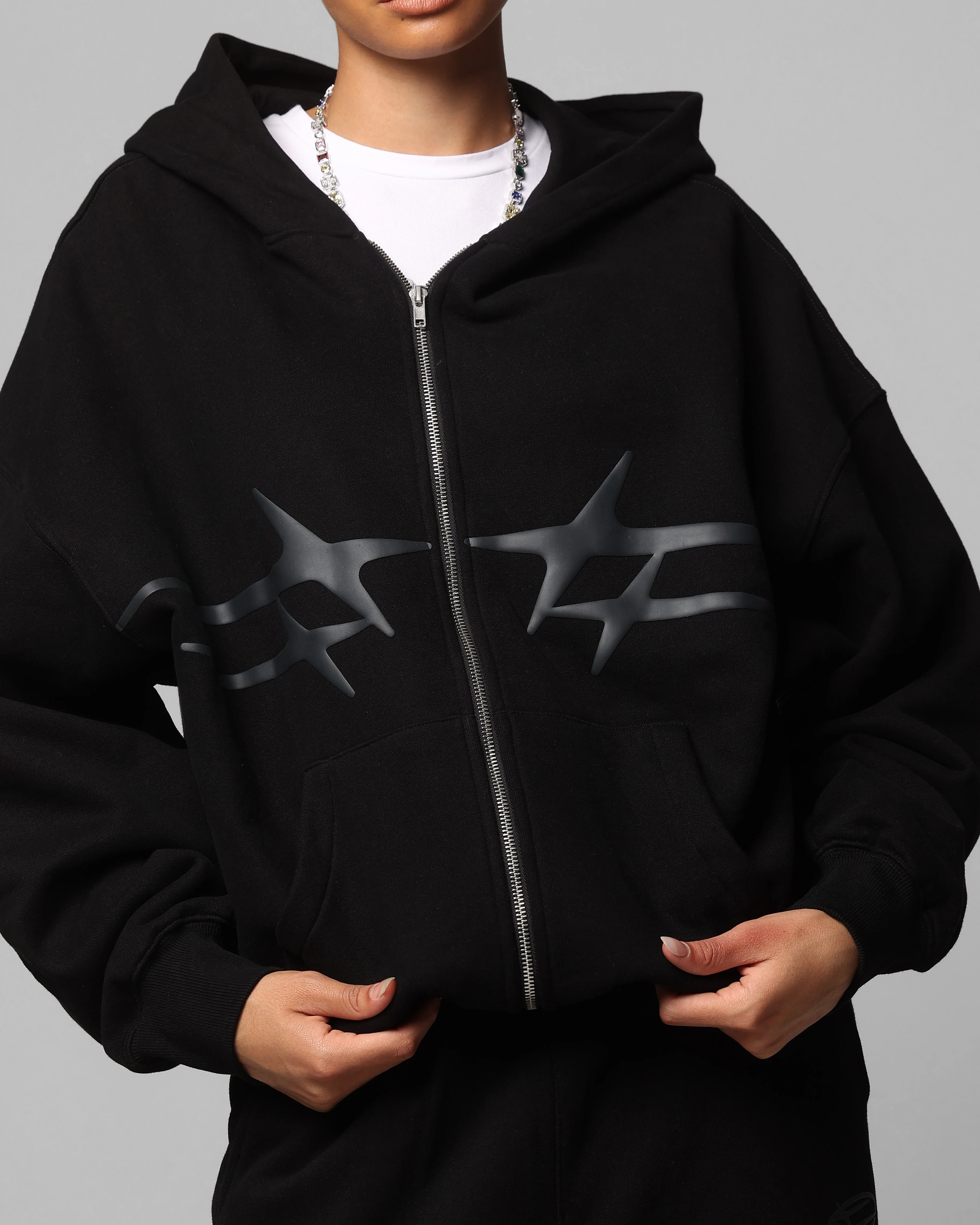 Loiter Celestial Full Zip Hoodie Black