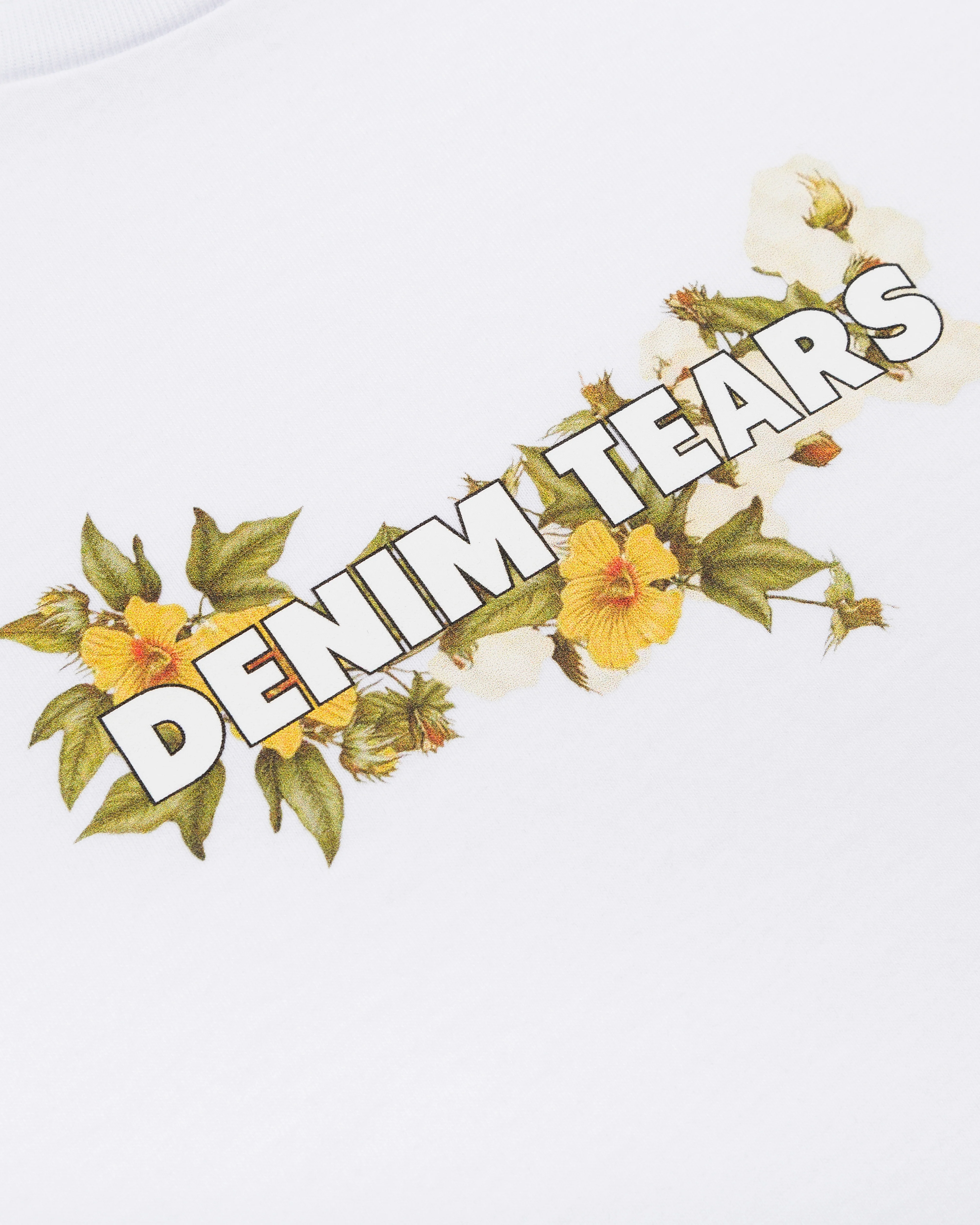 Denim Tears - Kids Cotton Floral Logo T-Shirt - (White)
