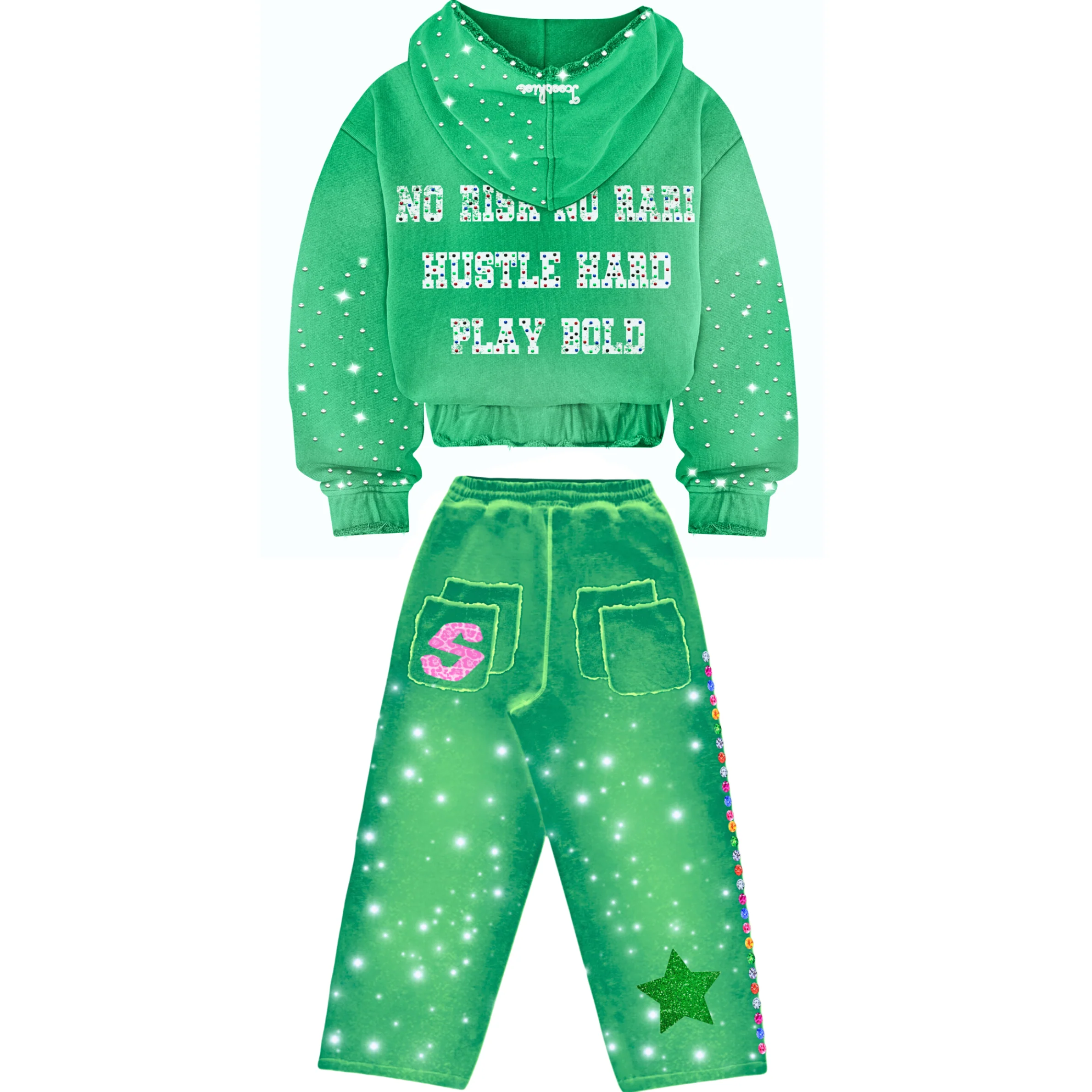 No Risk No Rari Tracksuit Mint Green