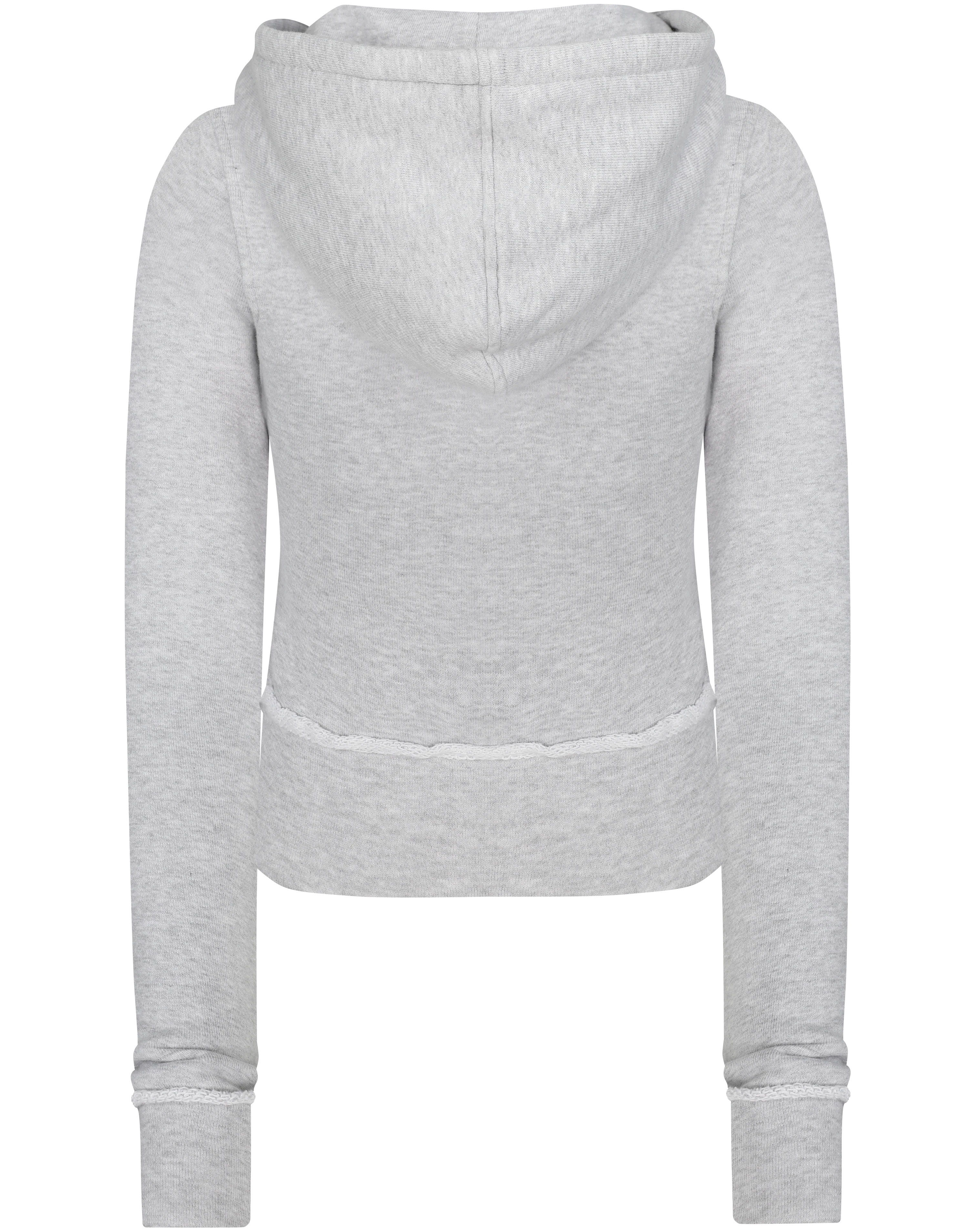 Paleora Fitted Distressed Zip Hoodie