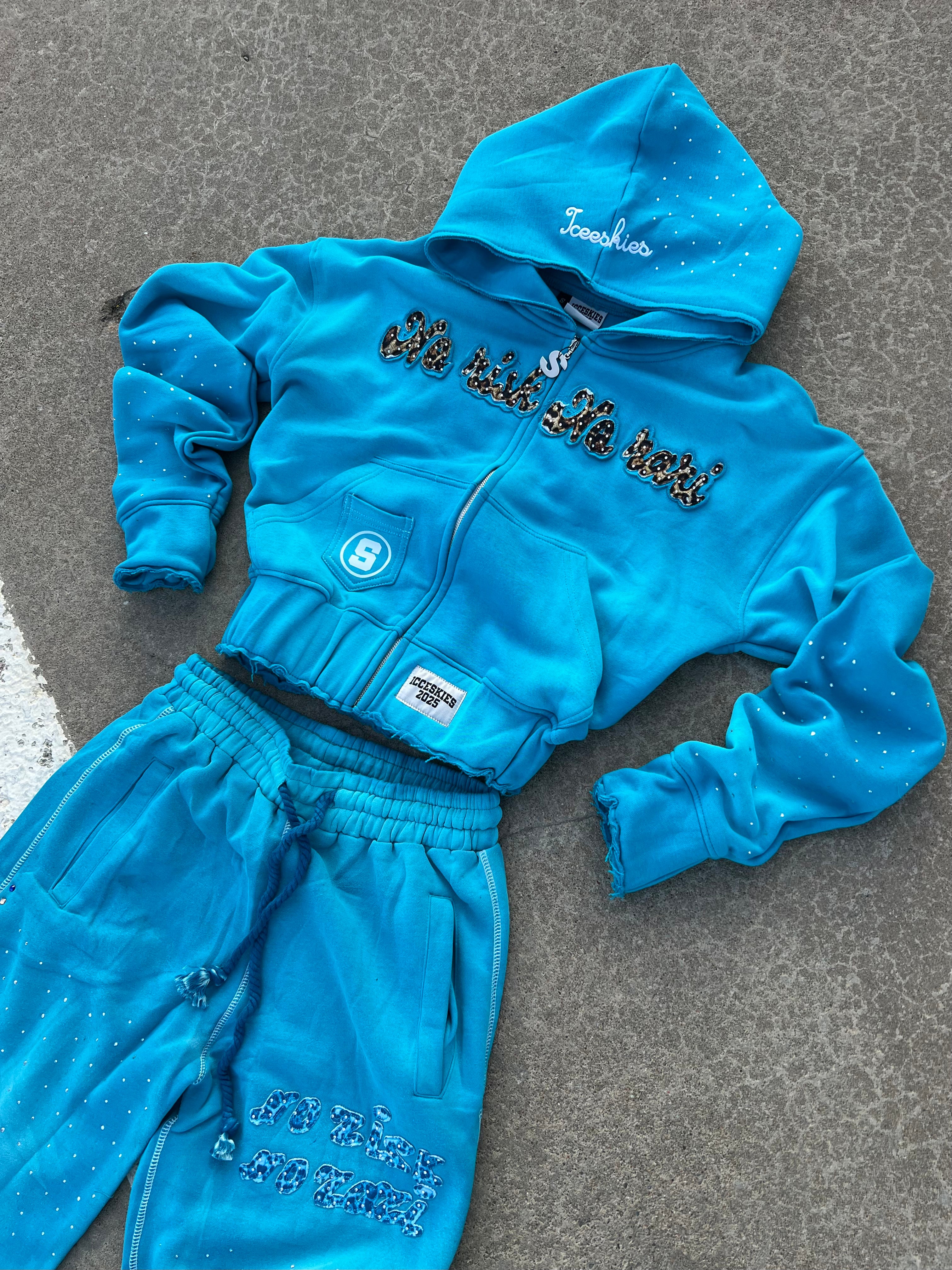 No Risk No Rari Tracksuit Aqua Blue