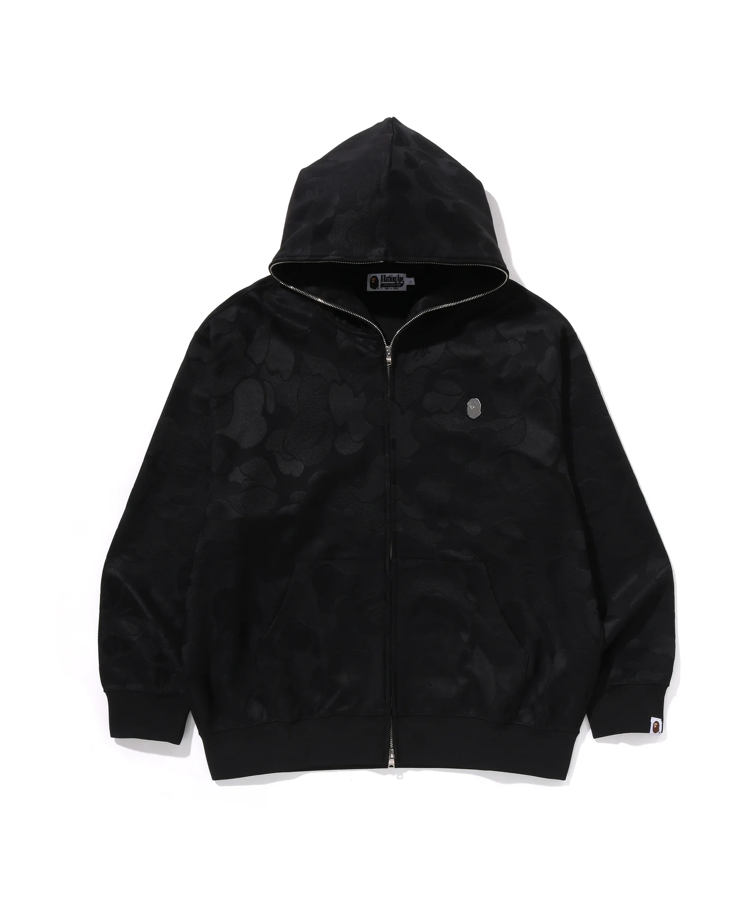 Solid Camo Jacquard One Point Relaxed Fit Zip Hoodie