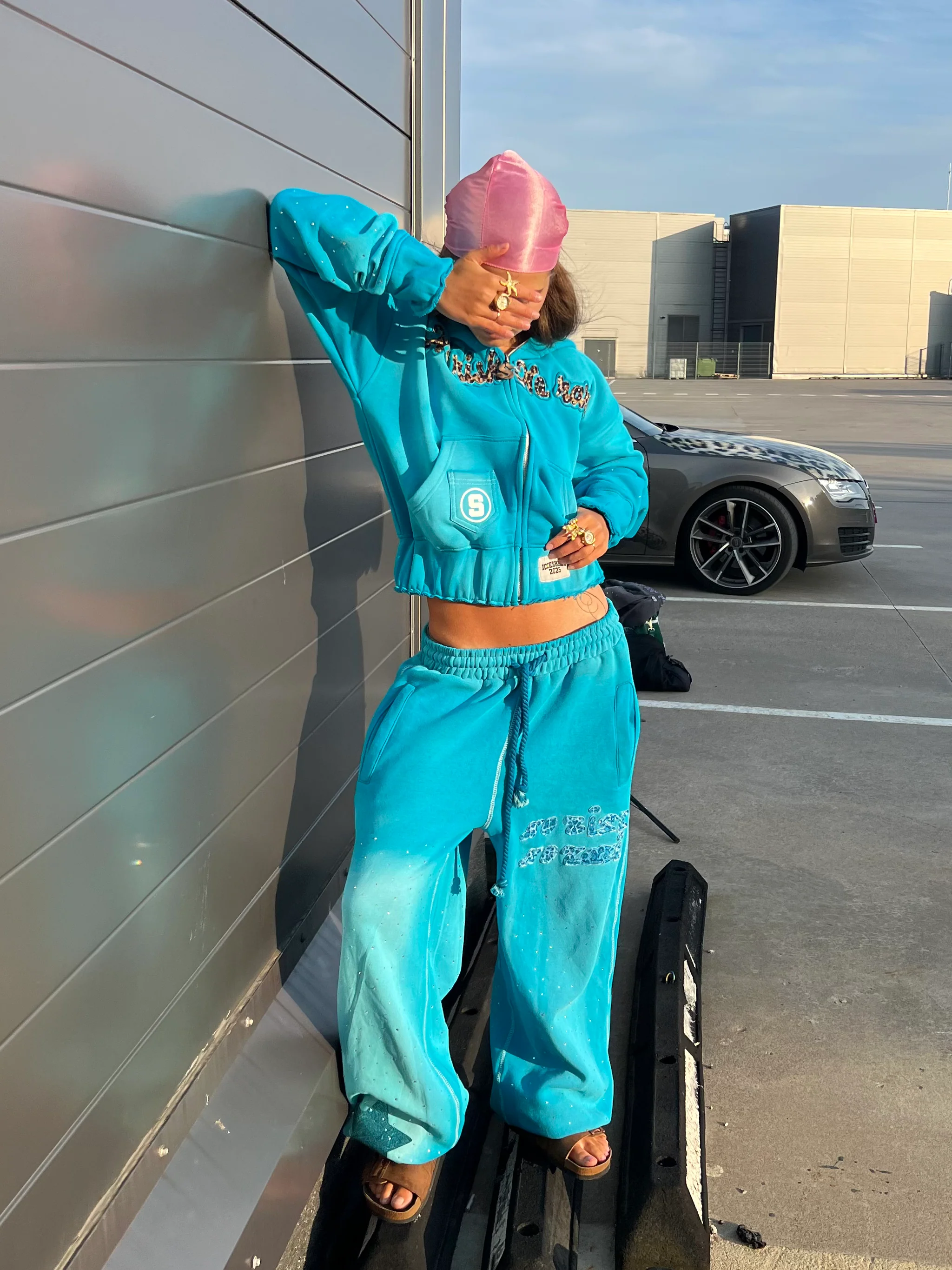 No Risk No Rari Tracksuit Aqua Blue