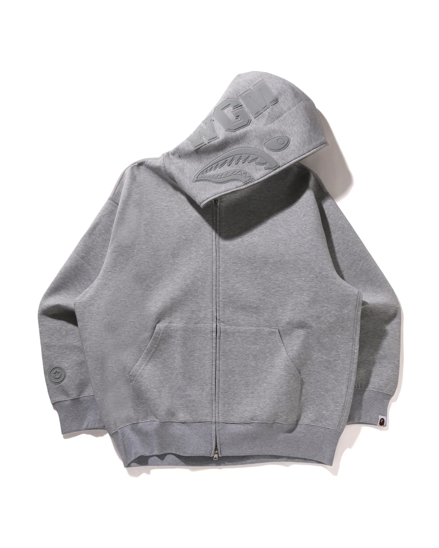 Line Camo Interlock Relaxed Fit Shark Full Zip Hoodie