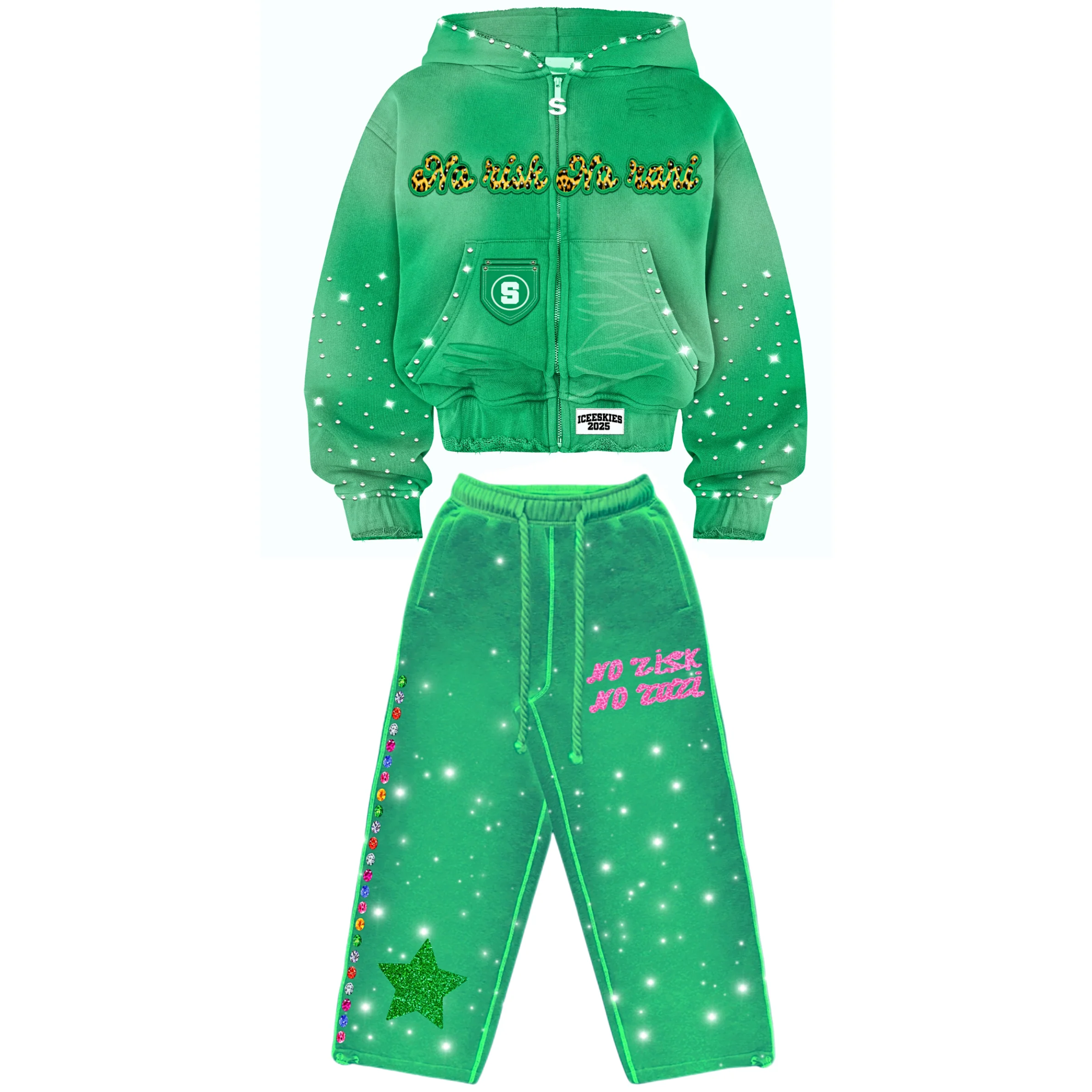 No Risk No Rari Tracksuit Mint Green