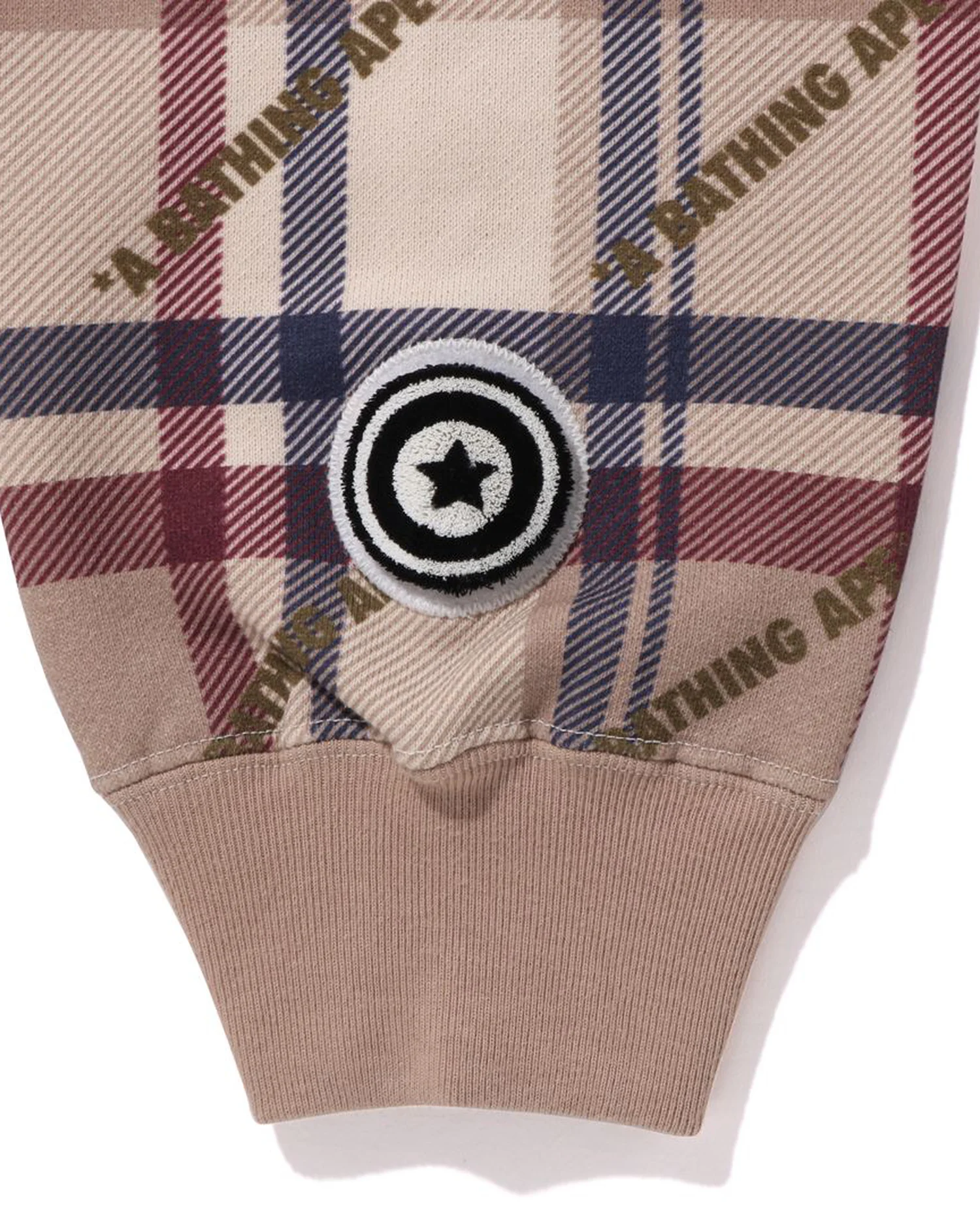 A Bathing Ape Logo Check Pattern Shark Full Zip Hoodie