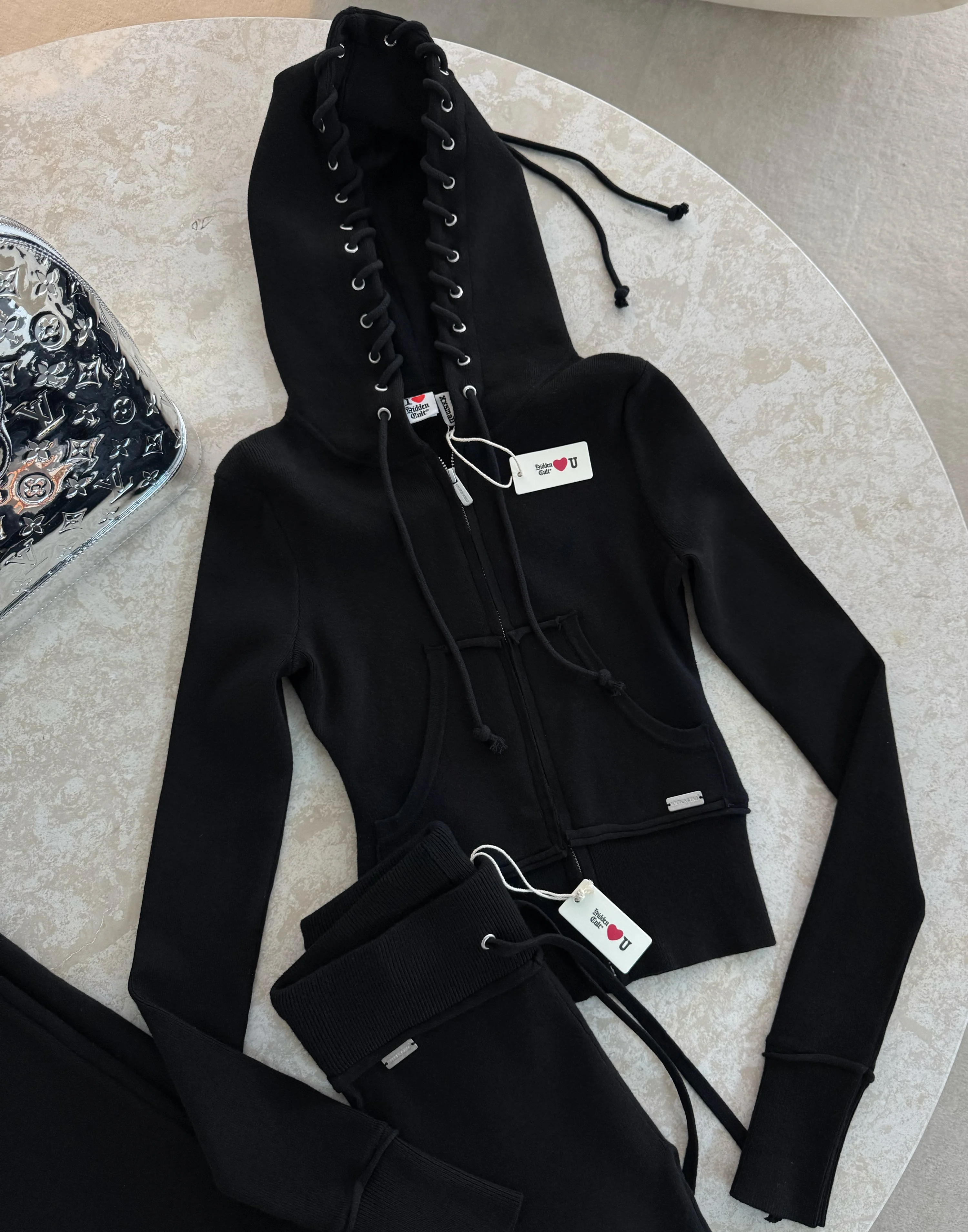 SOLD OUT - Jet Black Soft Knit Set