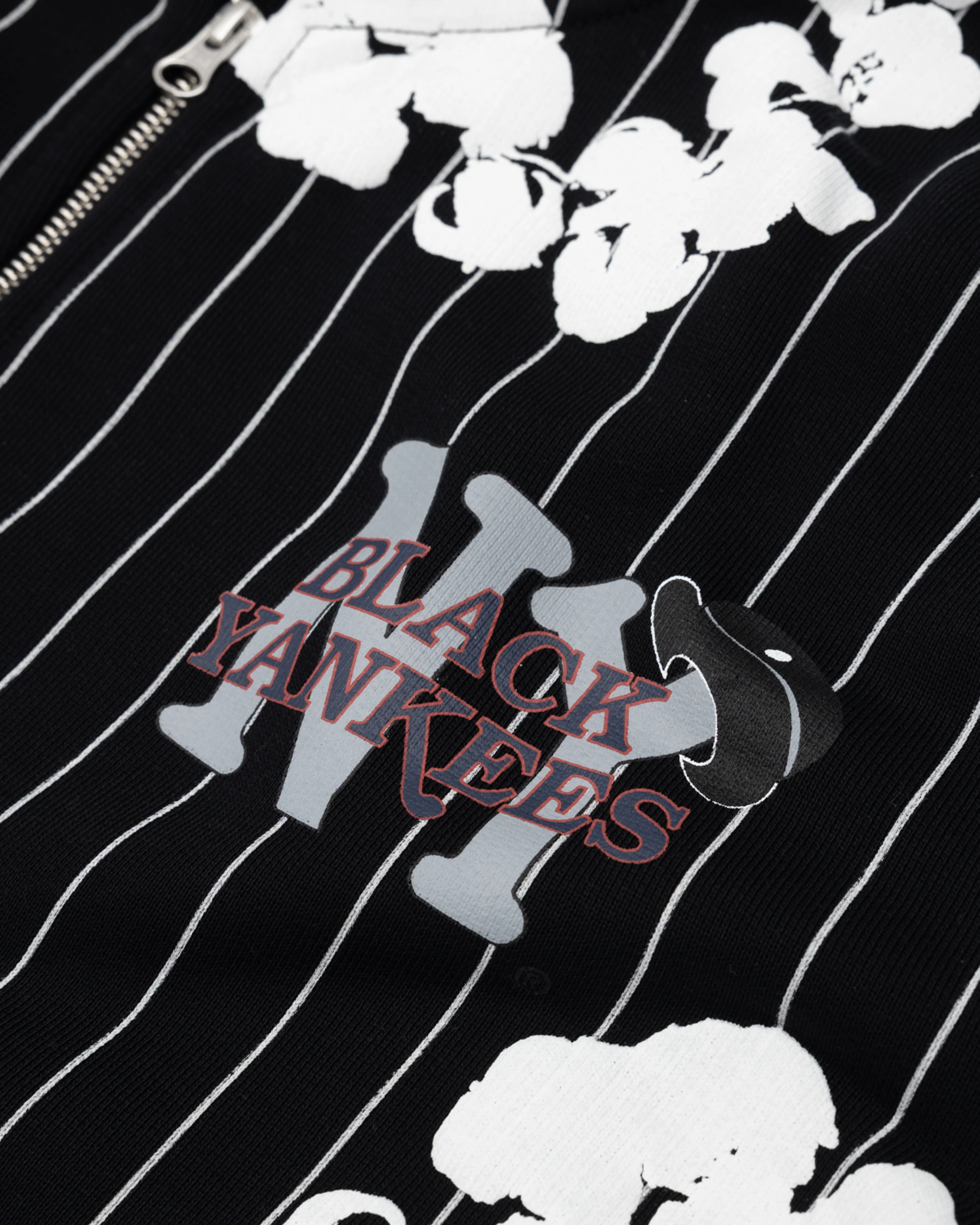 Denim Tears - Pinstripe Wreath Zip Hoodie - (Black)