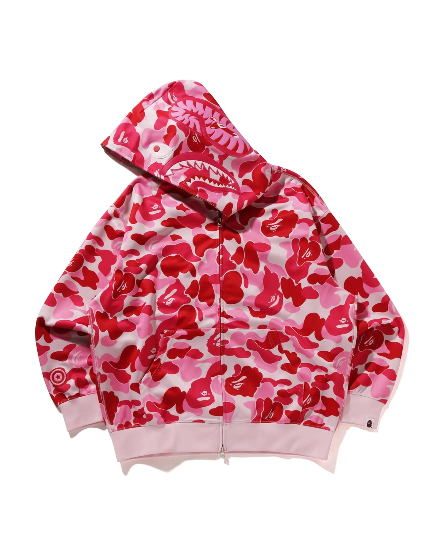 Abc Camo Rayon Relaxed Fit Shark Full Zip Hoodie