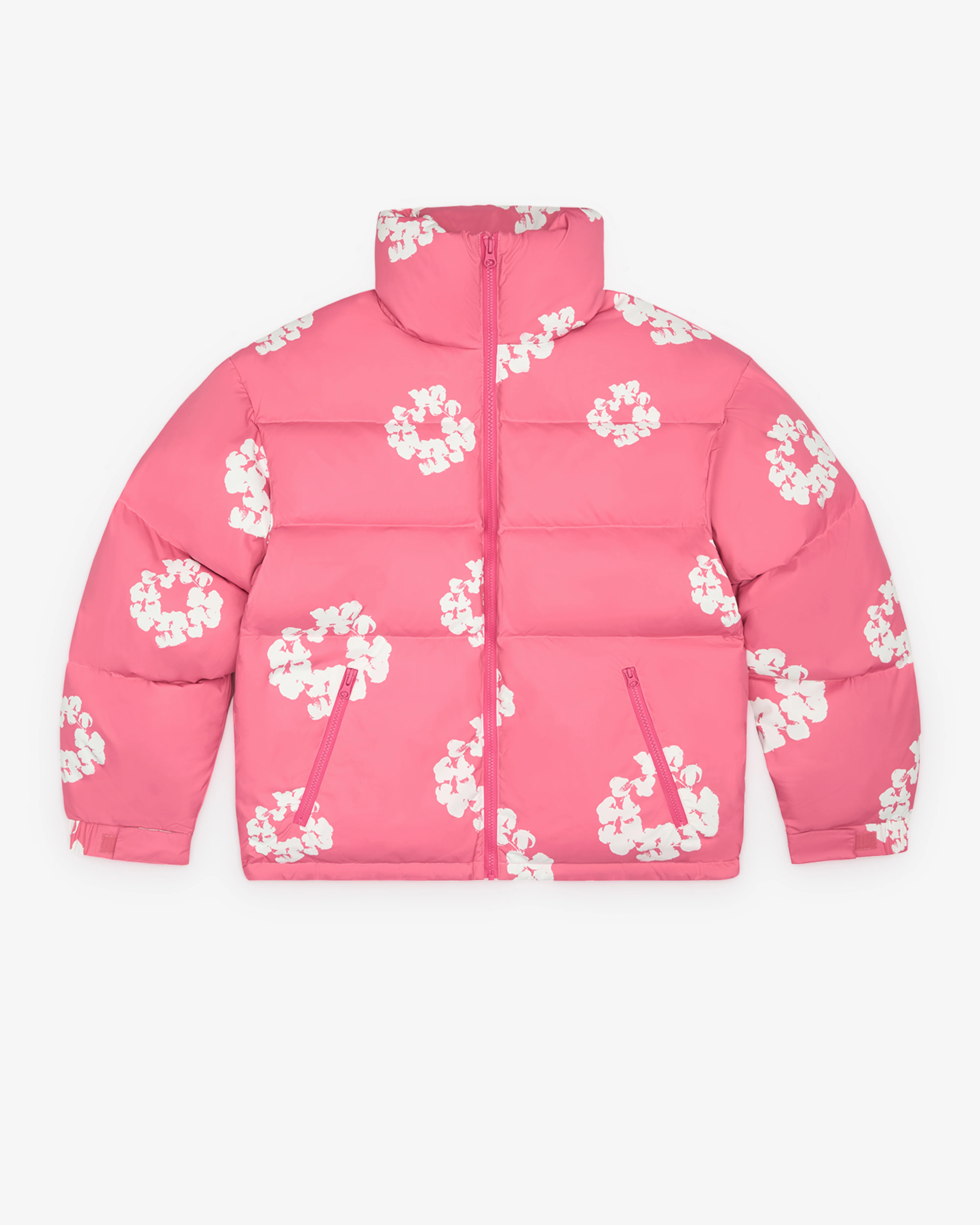 Denim Tears - Men's Cotton Wreath Puffer Jacket - (Pink)