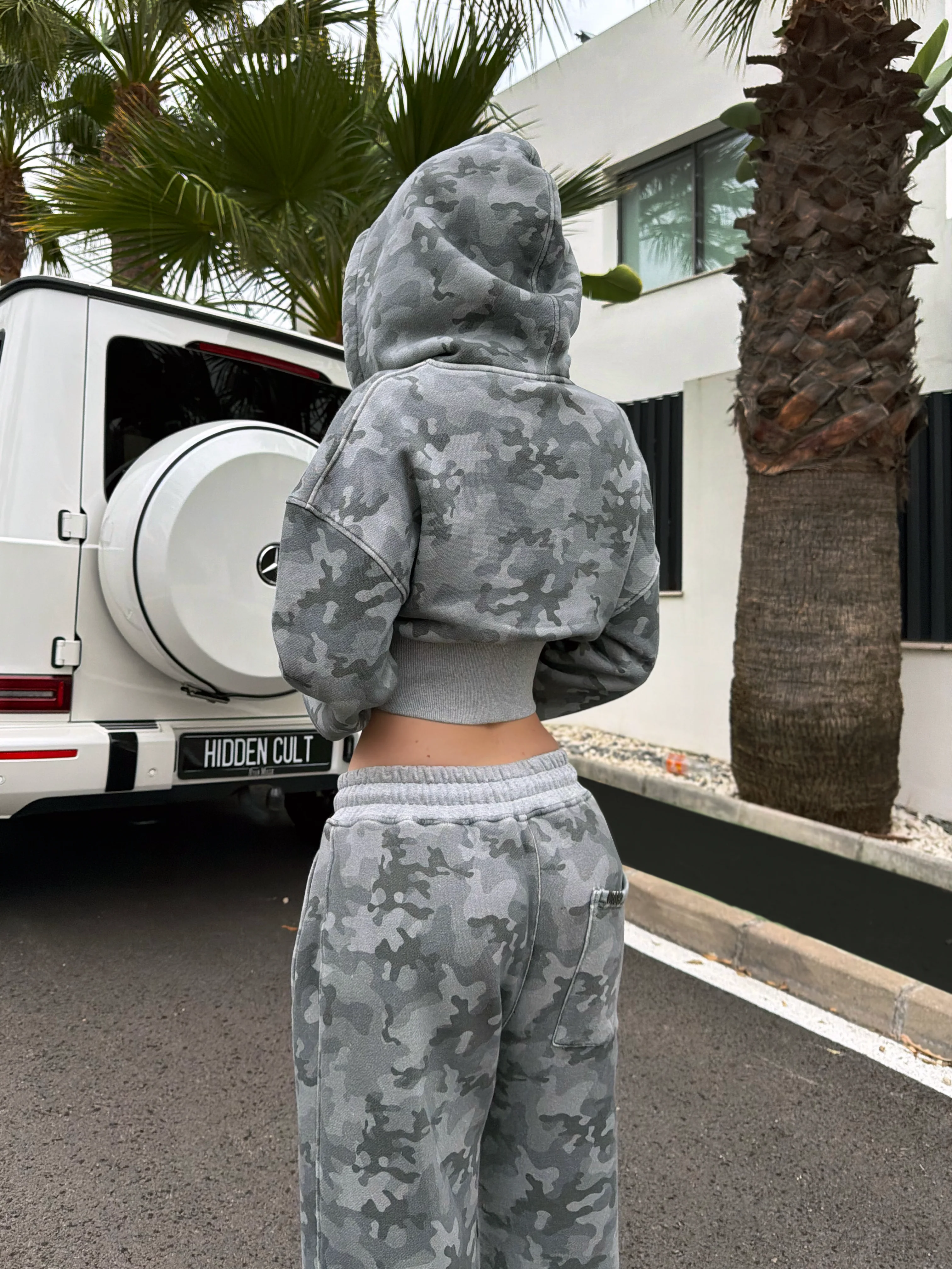 SOLD OUT - Grey Camo Baggy Sweatpants