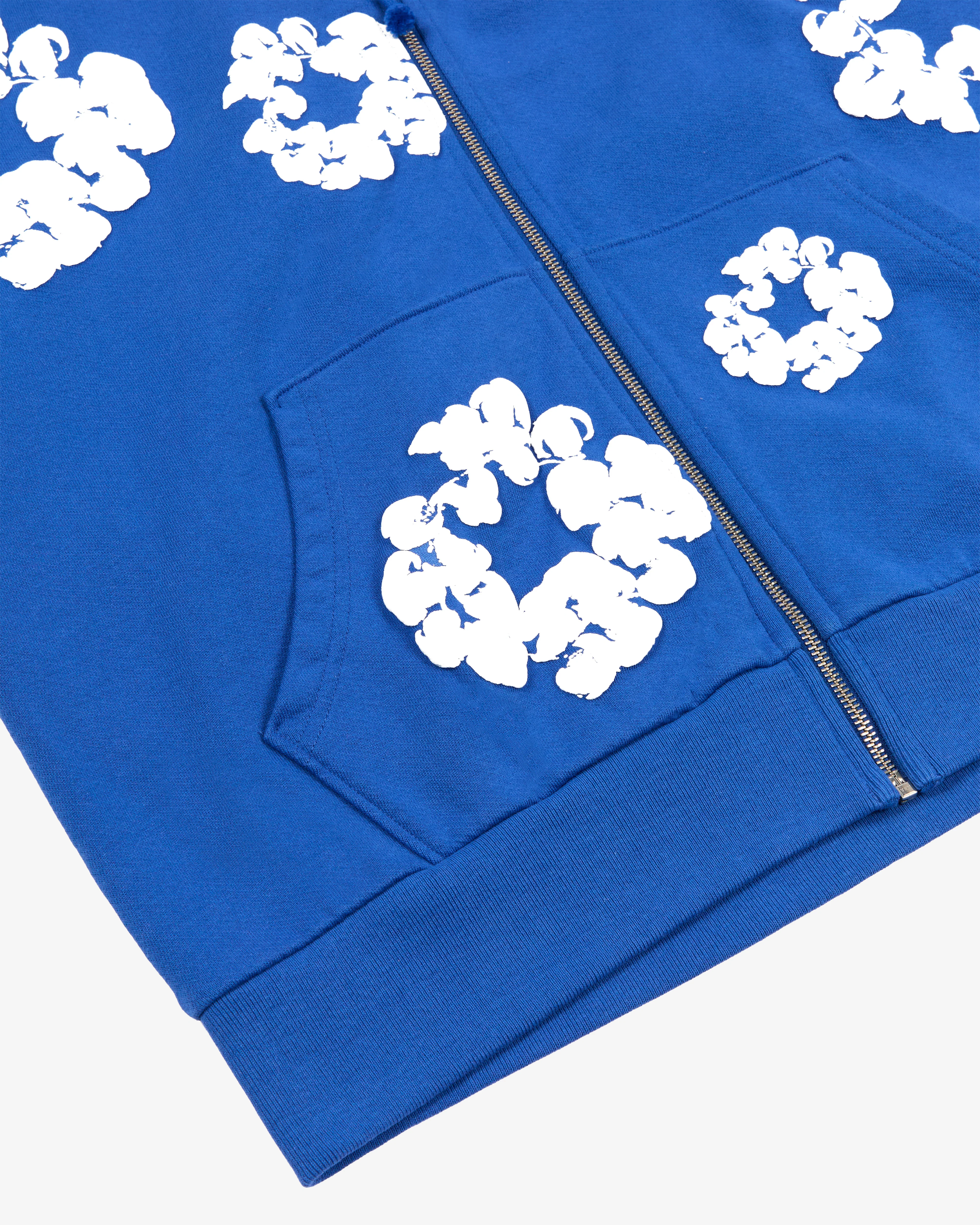 Denim Tears - Cotton Wreath Zip Hoodie - (Blue)