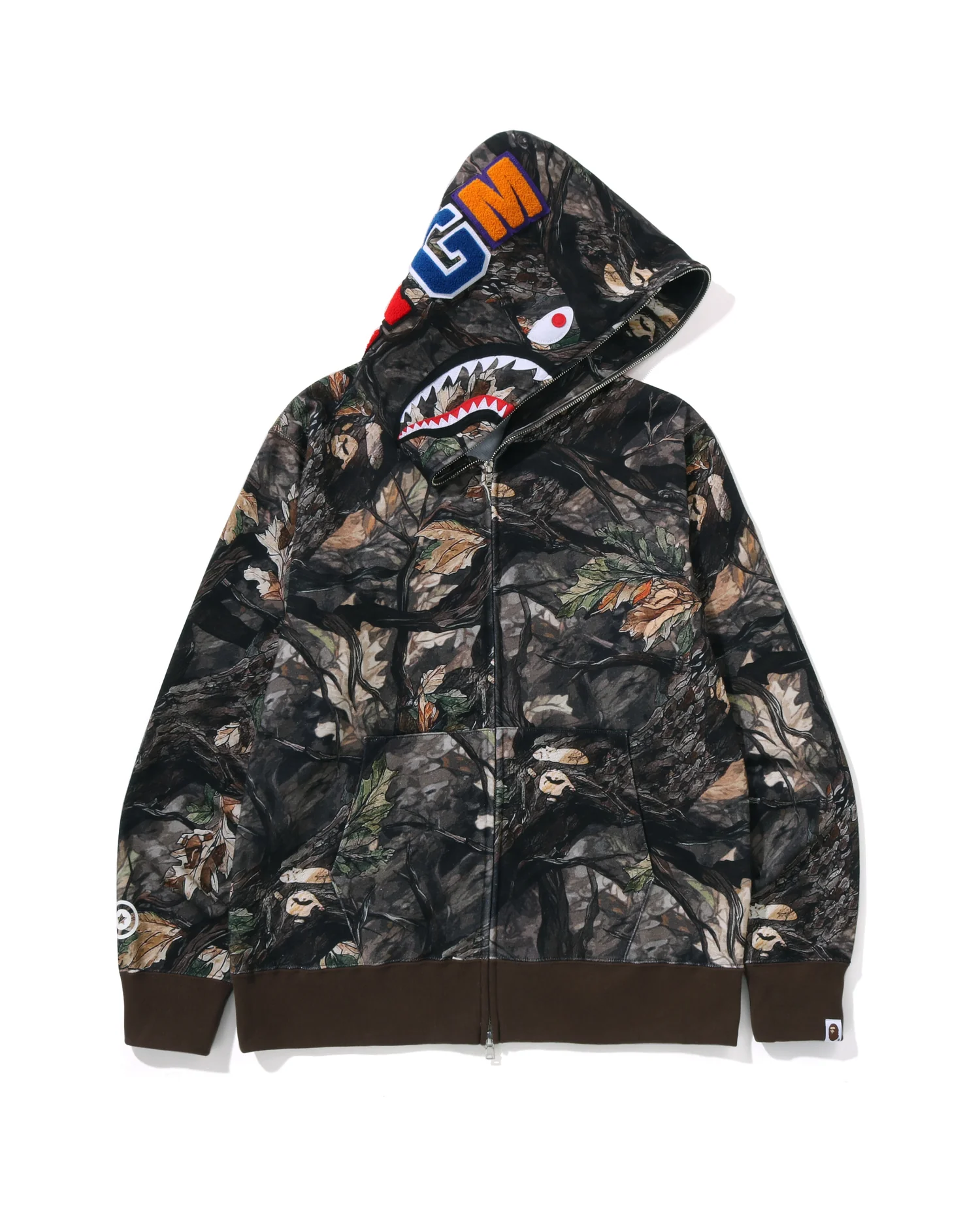 Tree Edge Camo Shark Full Zip Hoodie