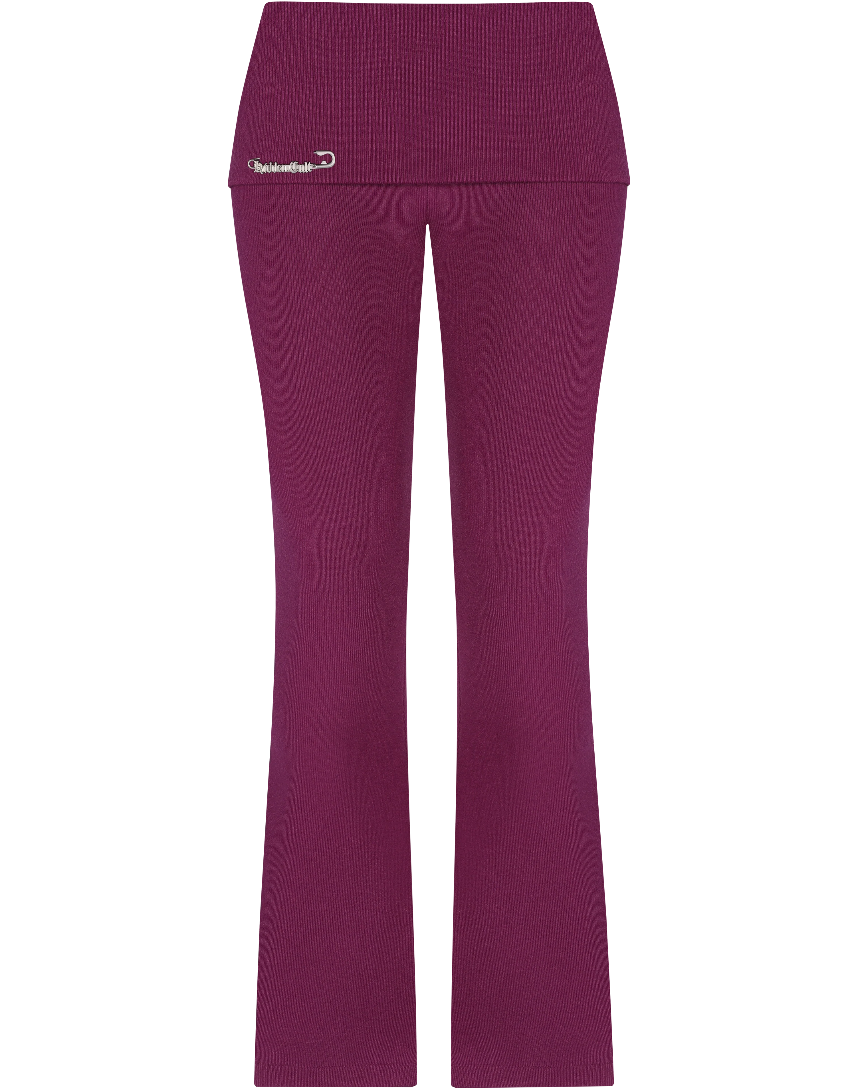 SOLD OUT - Plum Soft Knit Foldover Pants