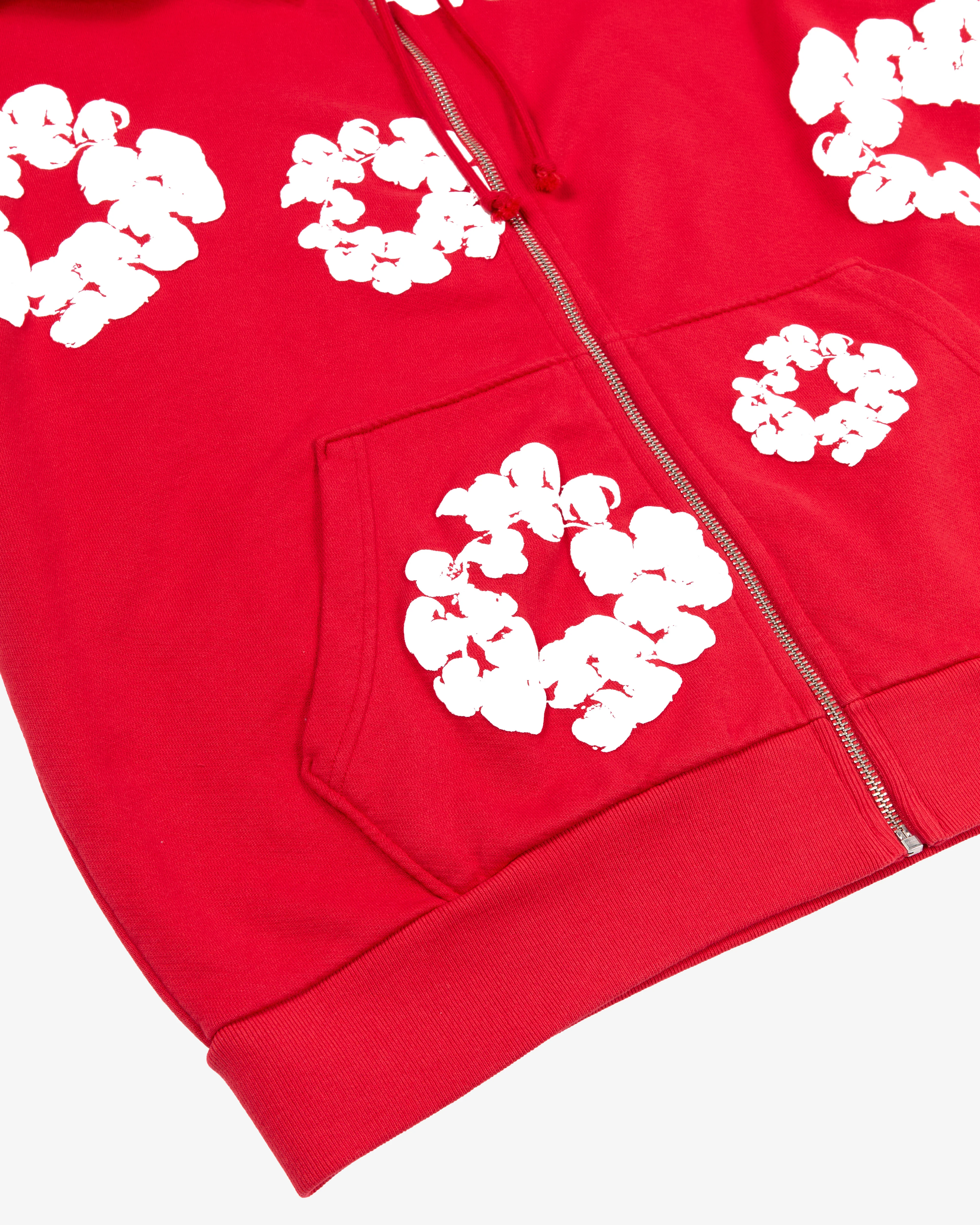 Denim Tears - Men's Cotton Wreath Zip Hoodie - (Red)