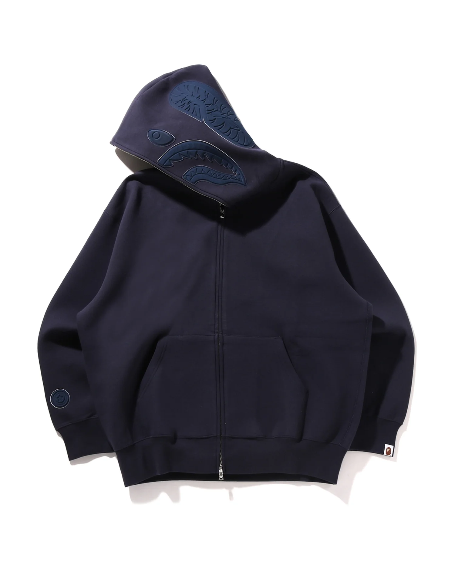 Line Camo Interlock Relaxed Fit Shark Full Zip Hoodie