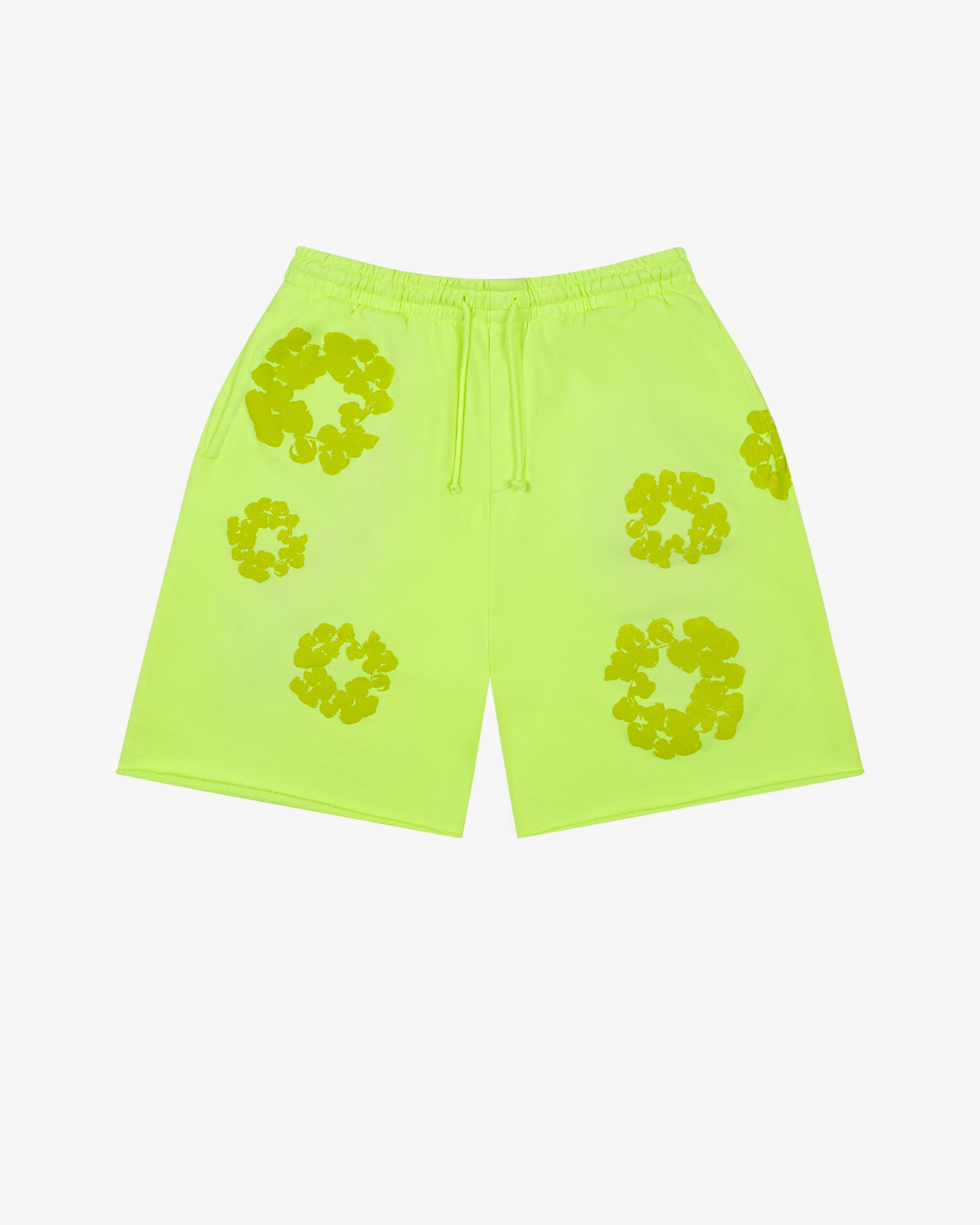 Denim Tears - Men's Mono Cotton Wreath Sweatshorts - (Neon)