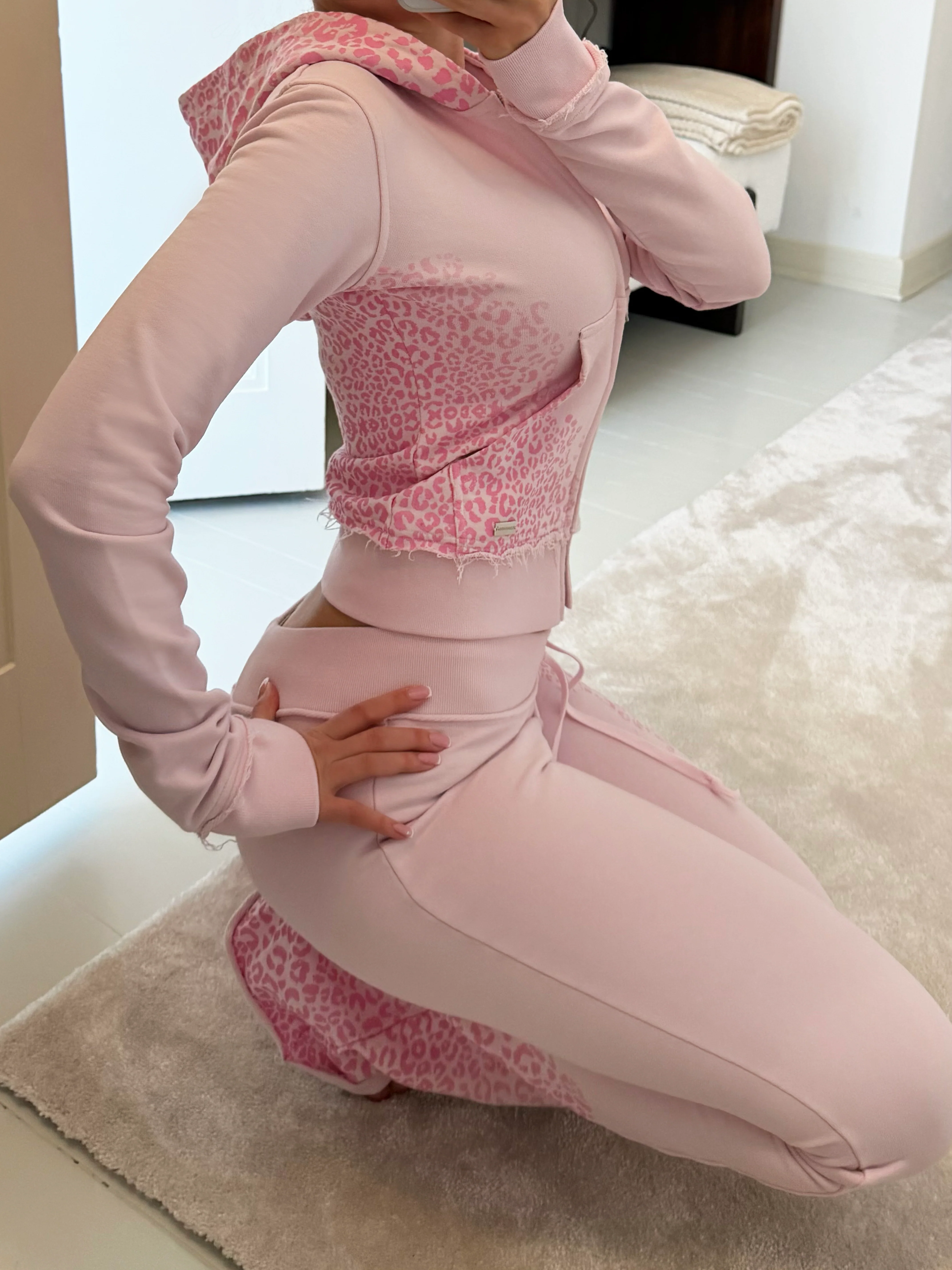 SOLD OUT - PRE-ORDER Pink Cheetah Low Rise Pants