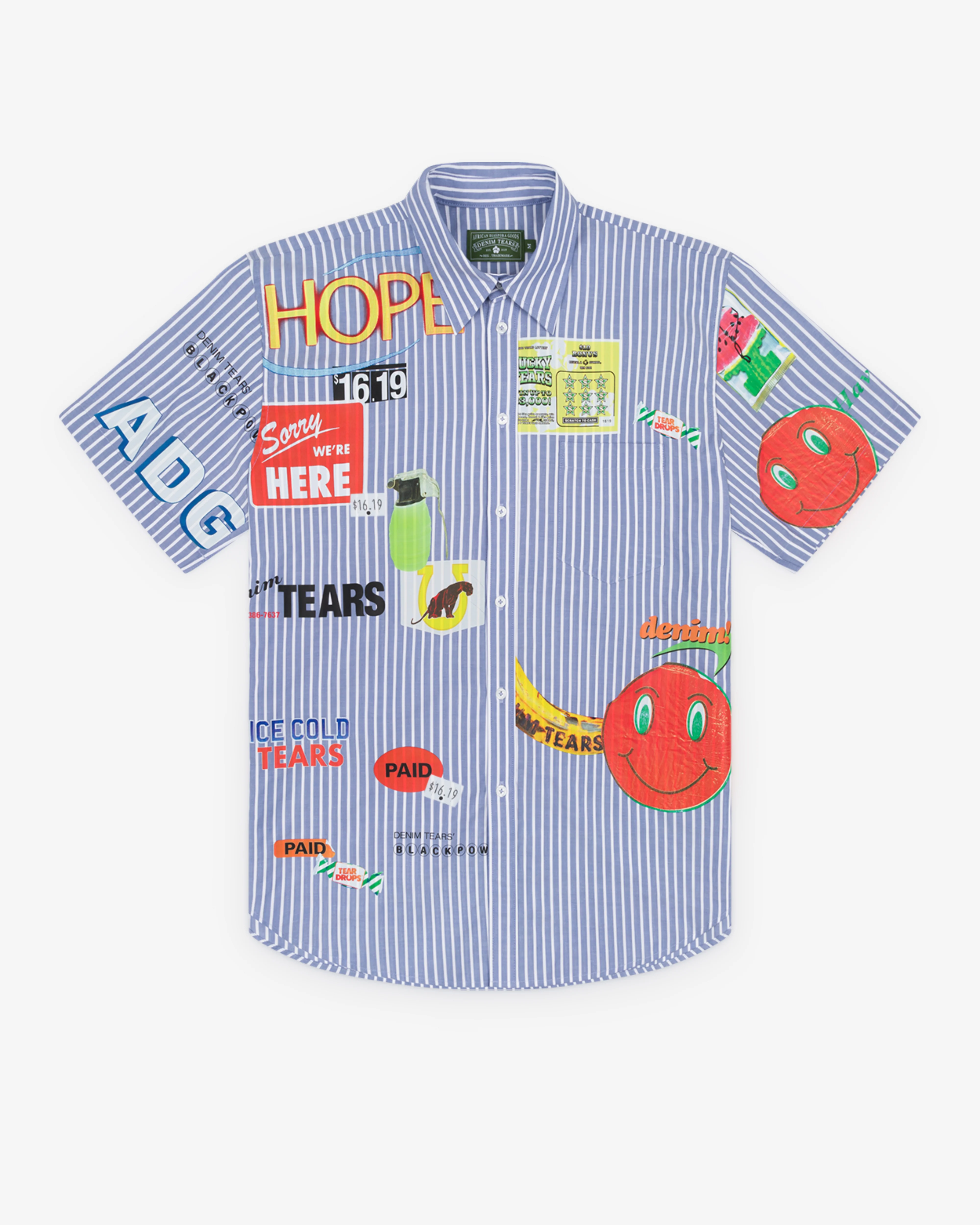 Denim Tears - Men’s Bodega Button Up - (Blue Stripe)