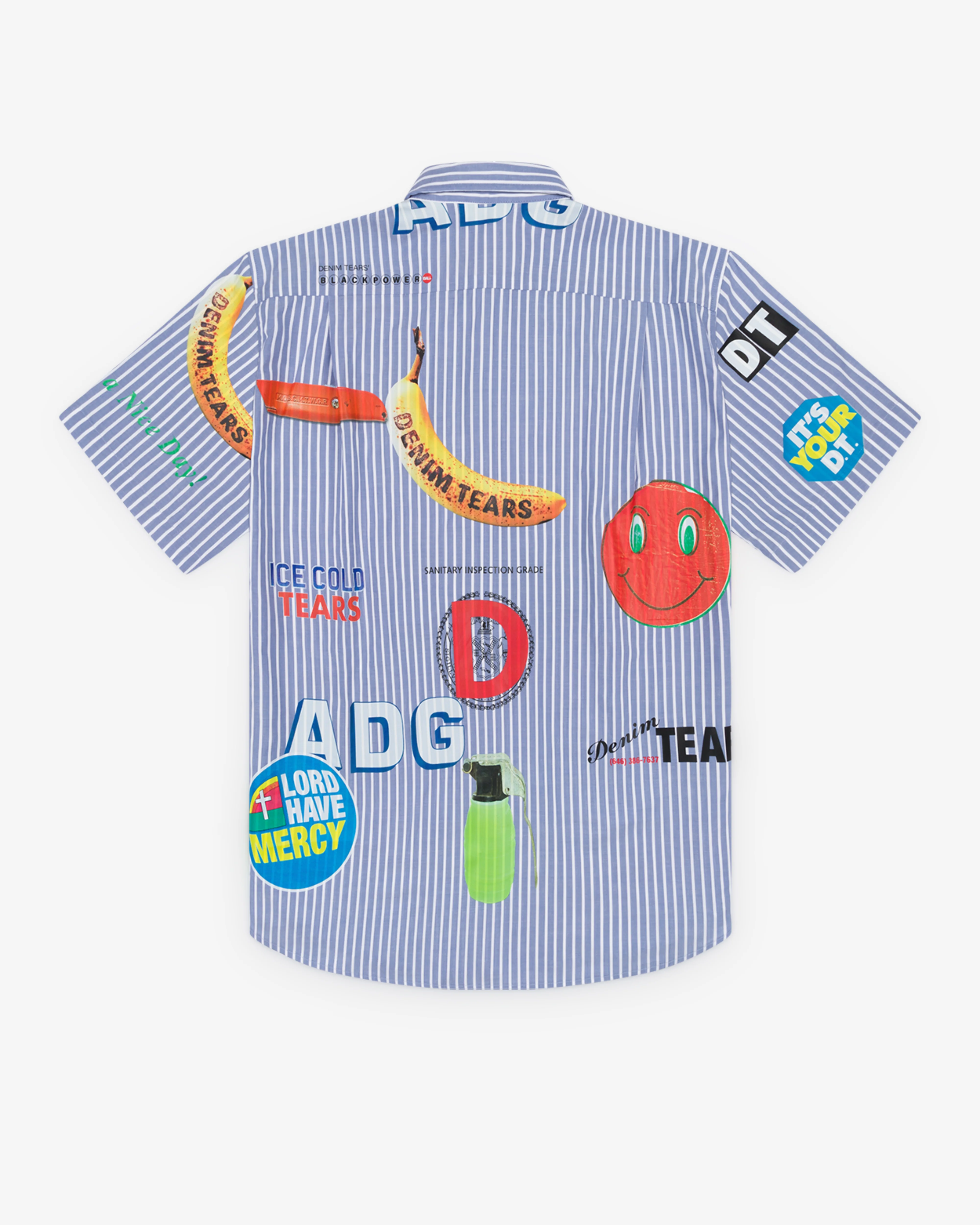 Denim Tears - Men’s Bodega Button Up - (Blue Stripe)