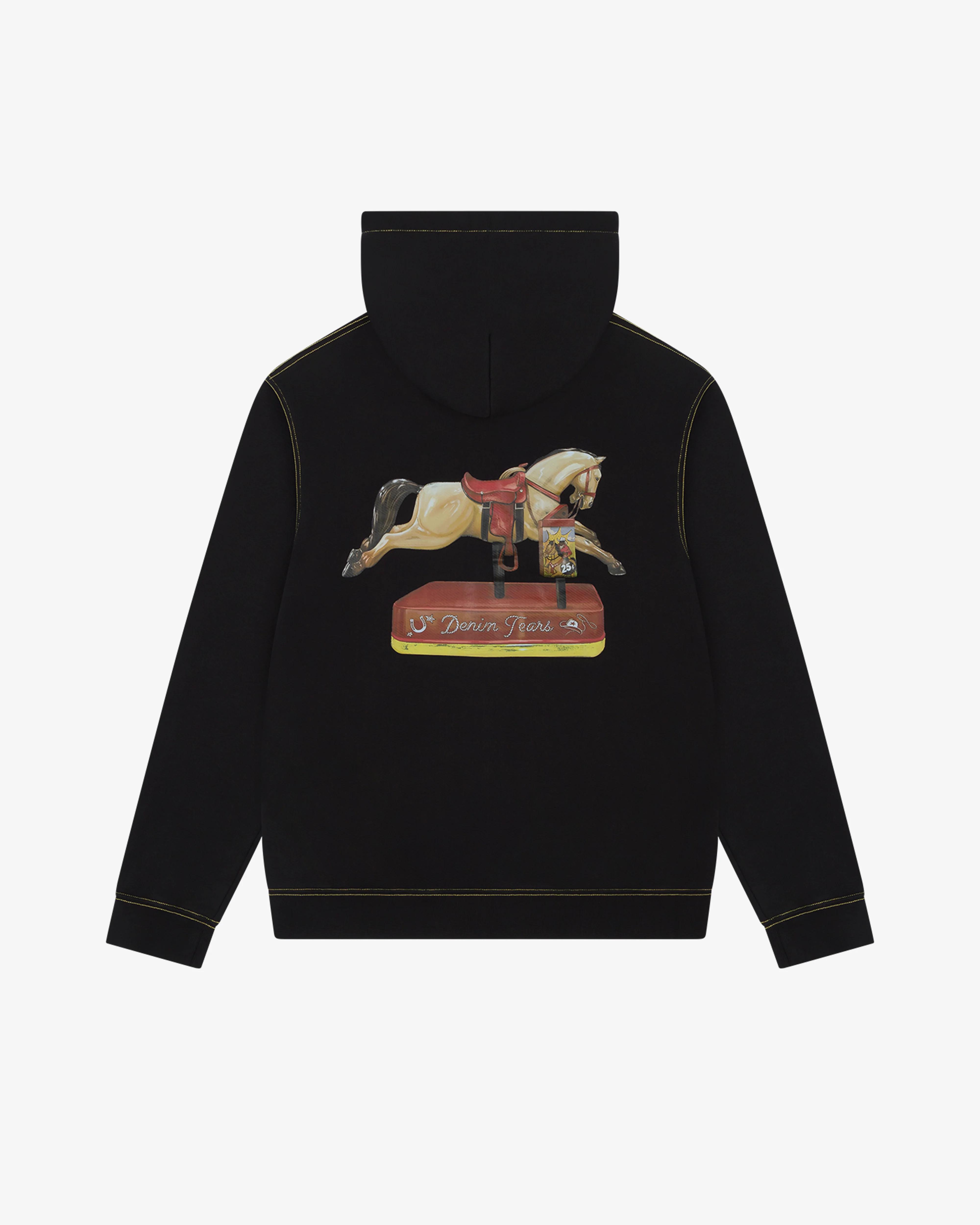 Denim Tears - Men’s Coin-Operated Horse Zip Hoodie - (Black)