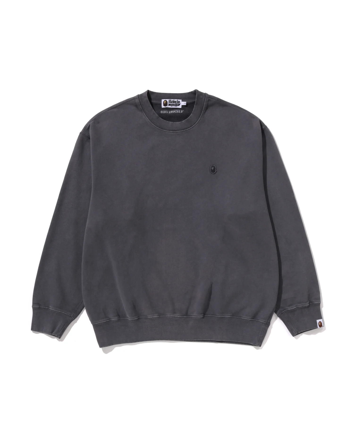 Garment Dye One Point Relaxed Fit Crewneck Sweatshirt