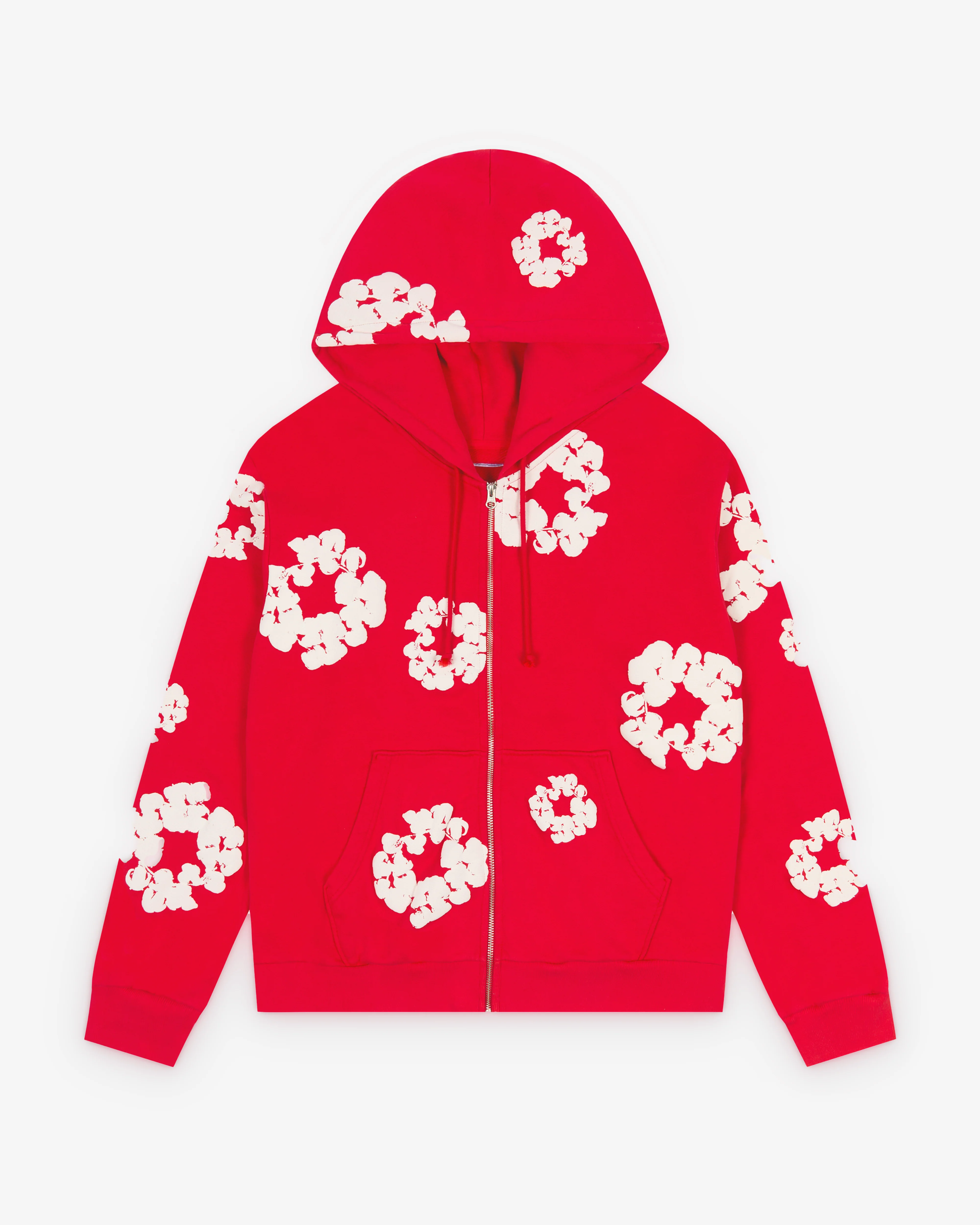 Denim Tears - Men's Cotton Wreath Zip Hoodie - (Red)