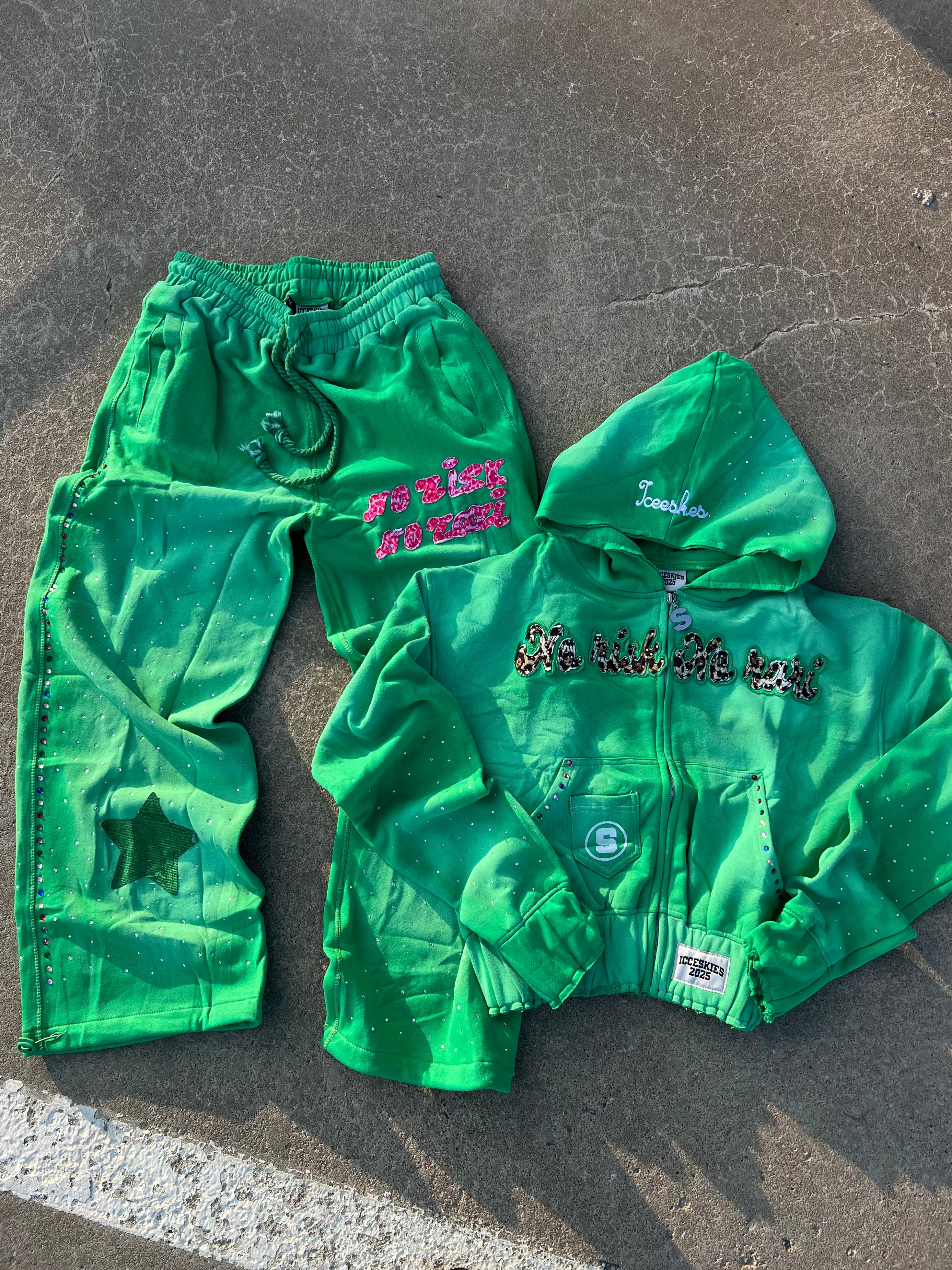 No Risk No Rari Tracksuit Mint Green