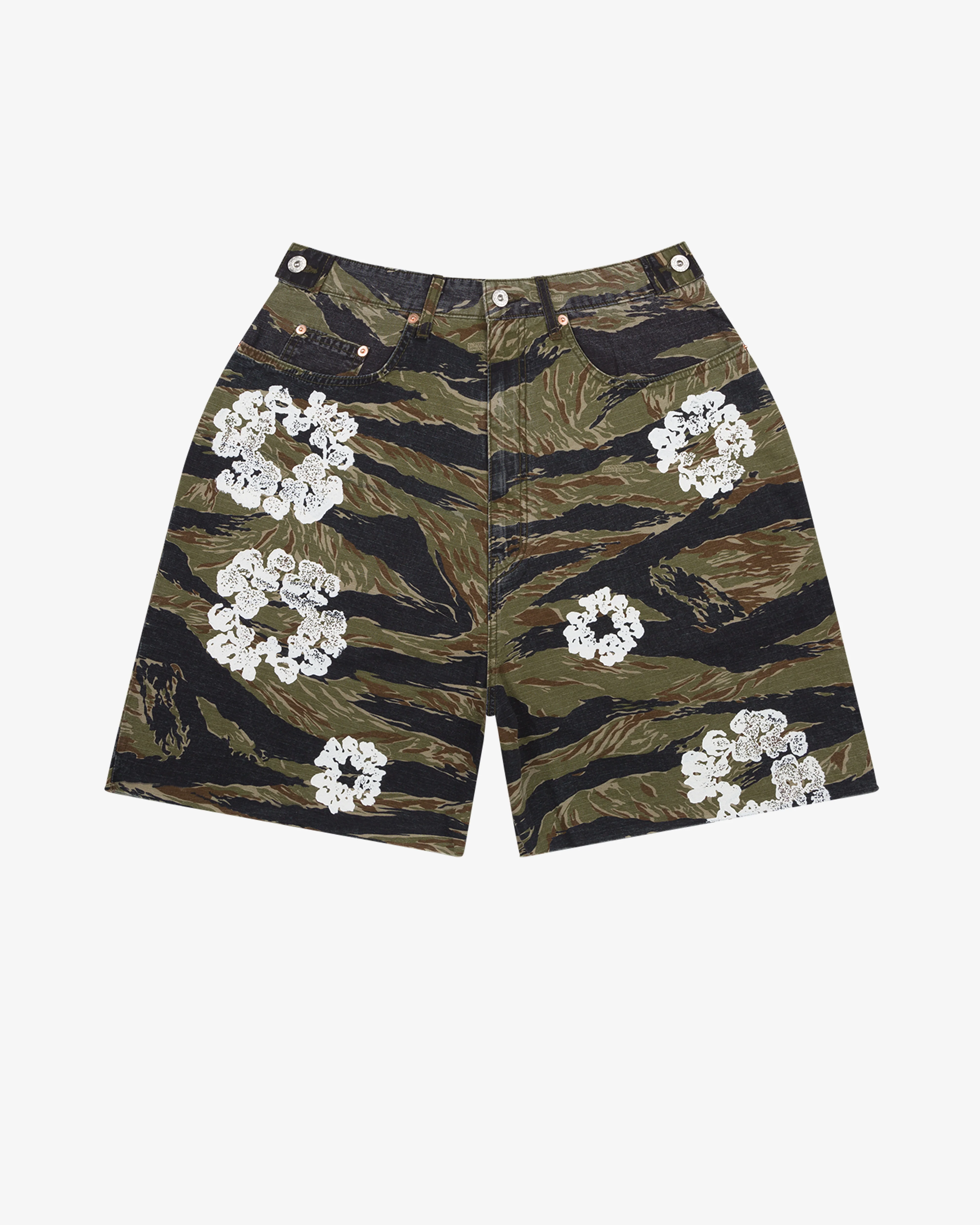 Denim Tears - Cotton Wreath Denim Short - (Tiger Camo)