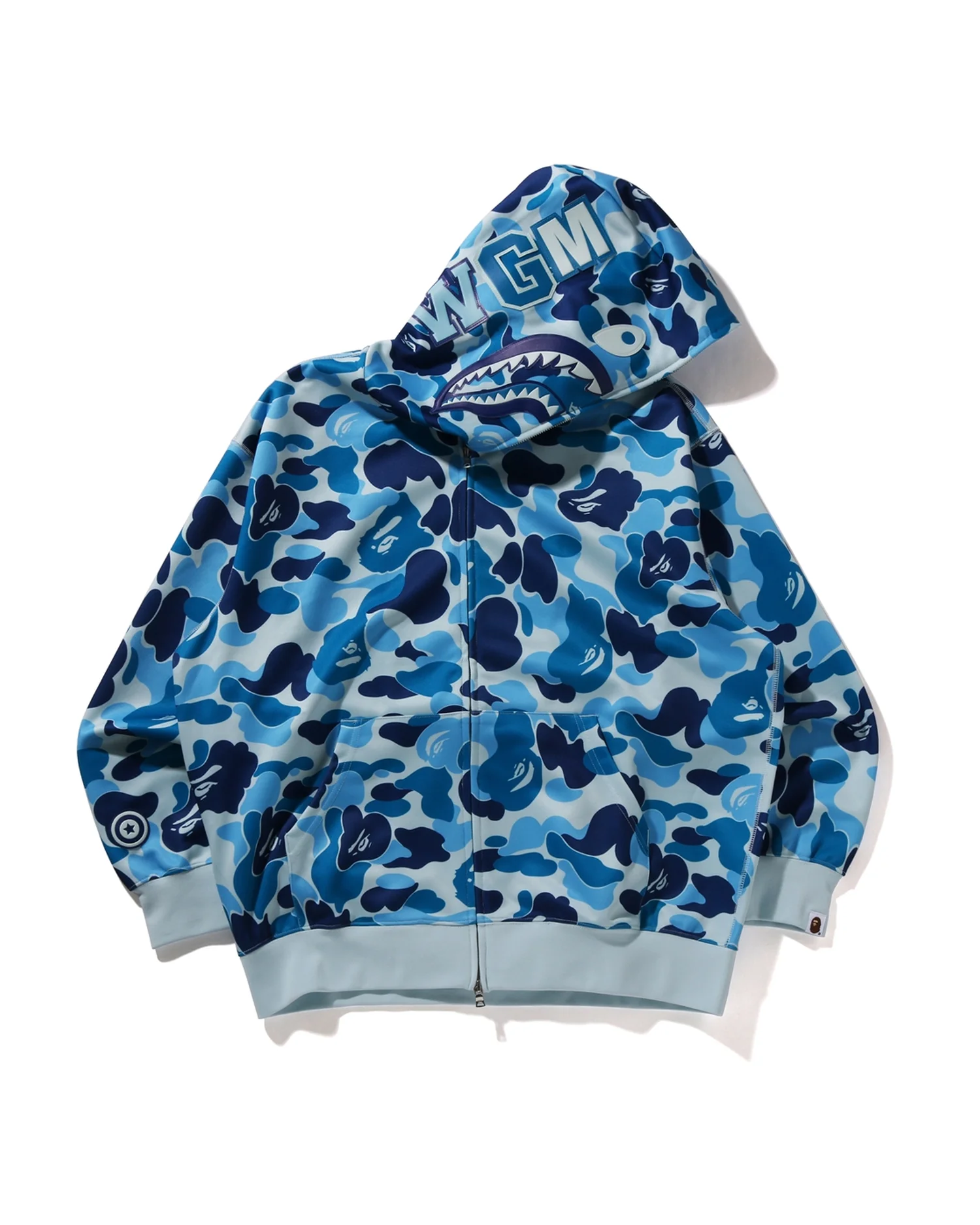 Abc Camo Rayon Relaxed Fit Shark Full Zip Hoodie