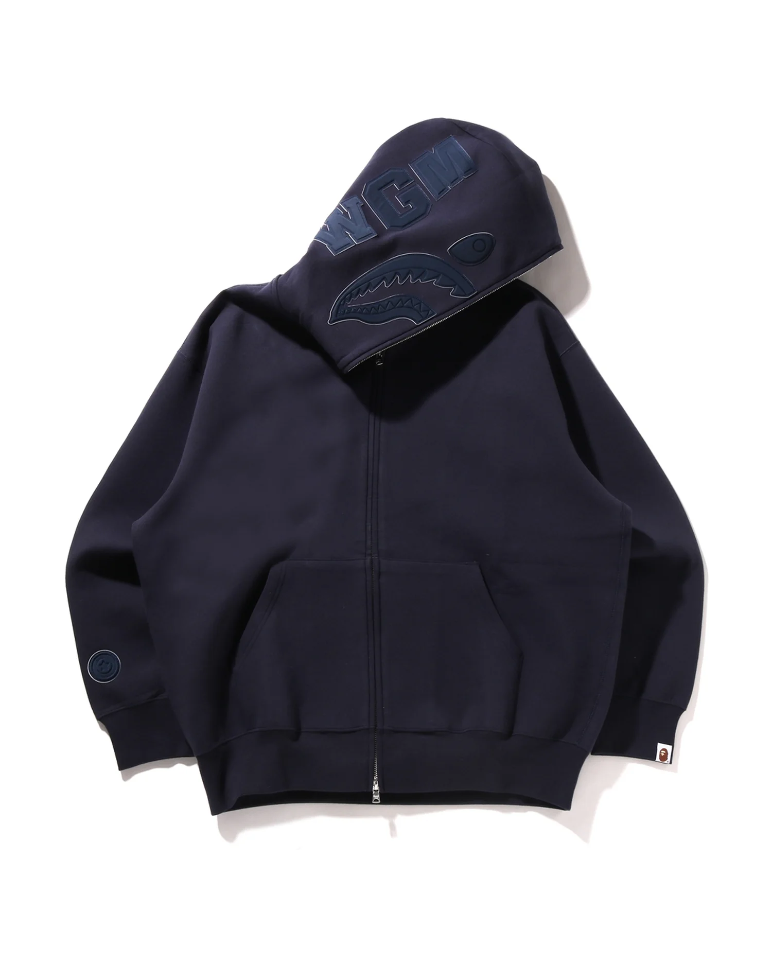 Line Camo Interlock Relaxed Fit Shark Full Zip Hoodie