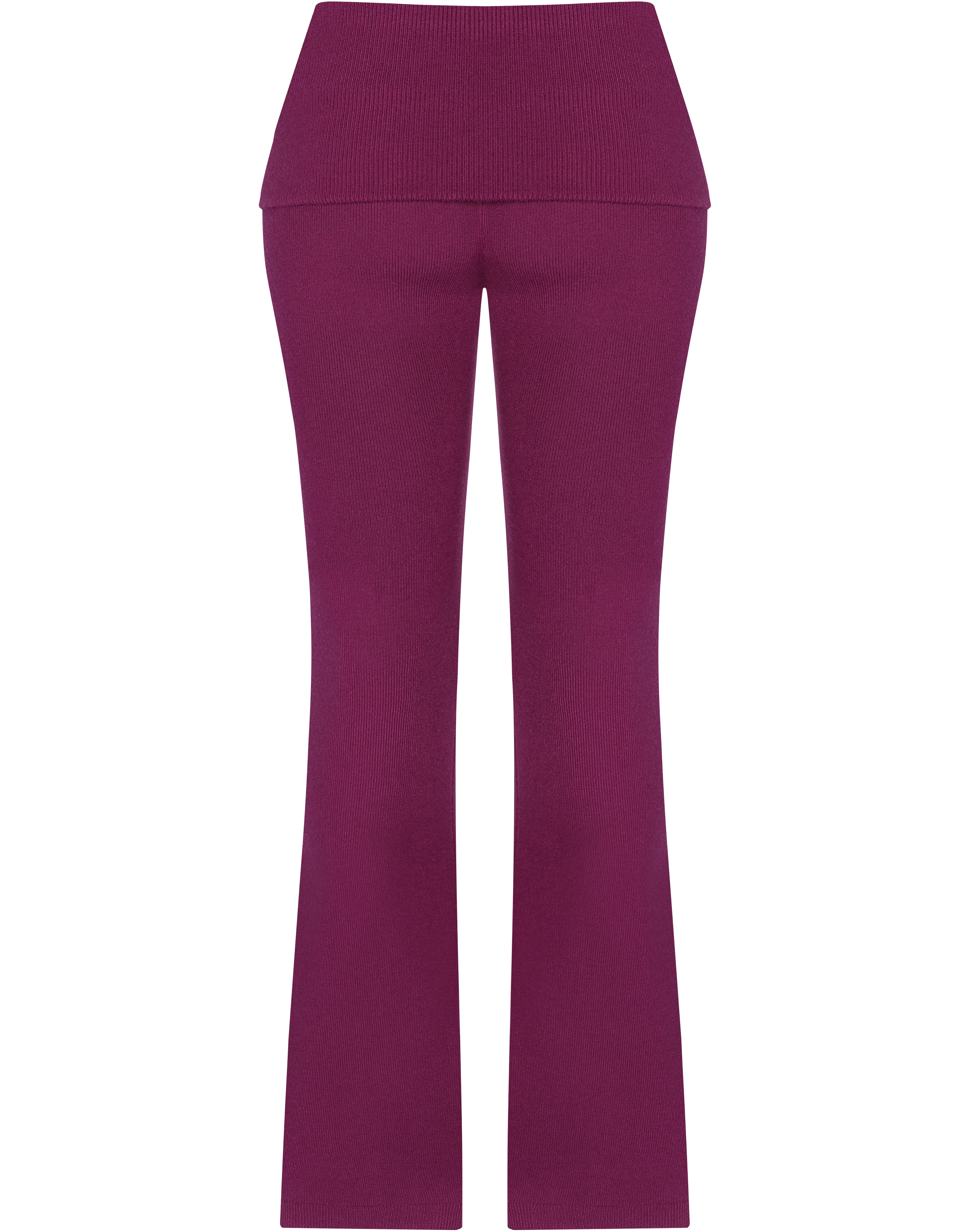 SOLD OUT - Plum Soft Knit Foldover Pants