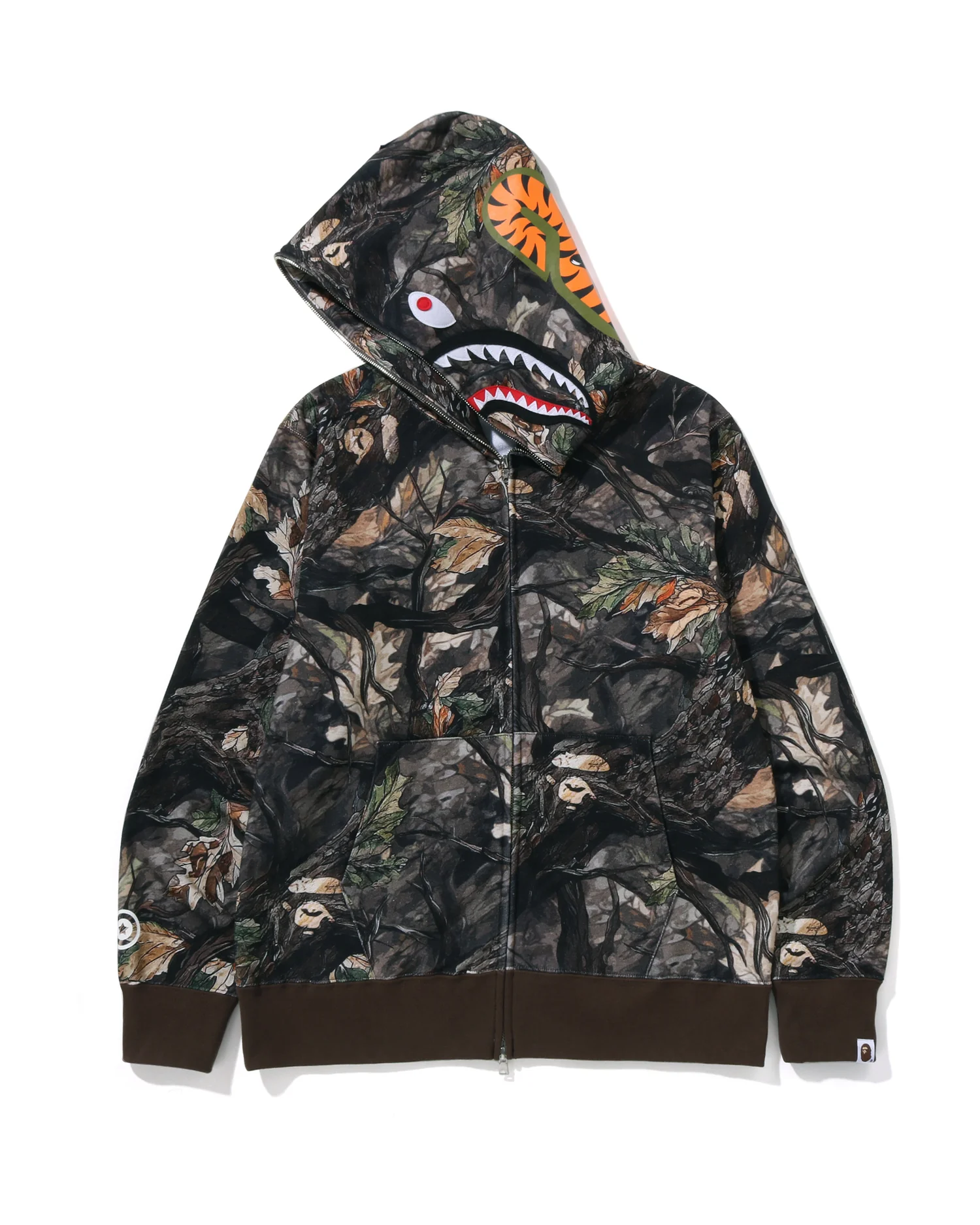 Tree Edge Camo Shark Full Zip Hoodie