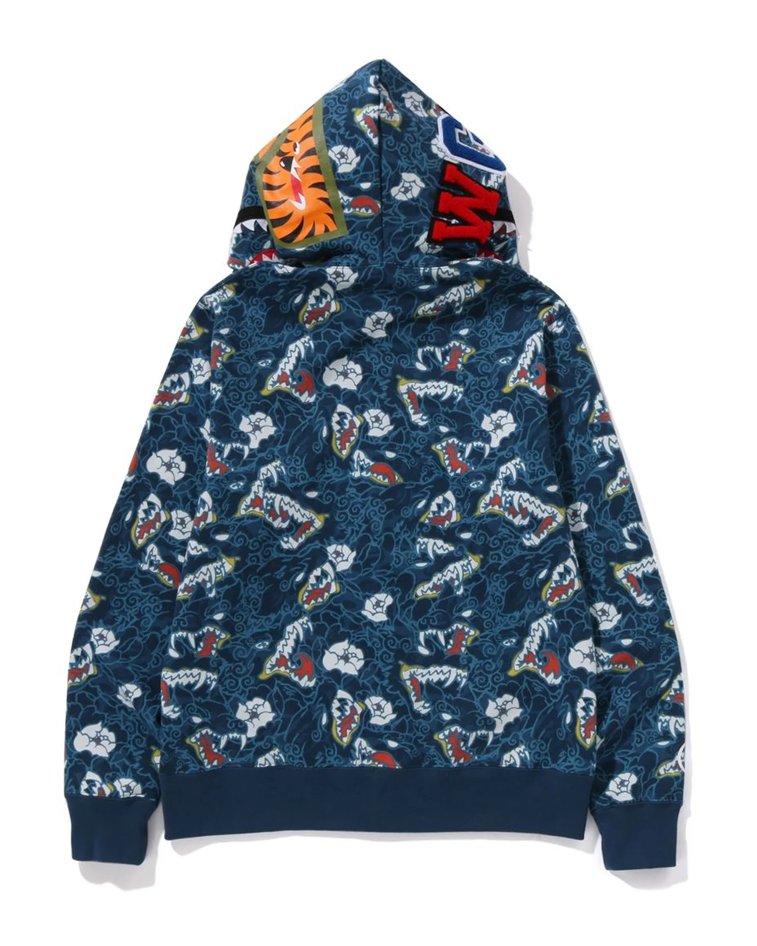 Japanese Tattoo Camo Shark Fz Hoodie