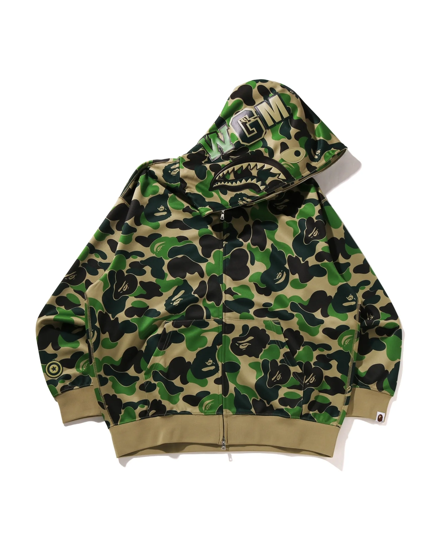 Abc Camo Rayon Relaxed Fit Shark Full Zip Hoodie