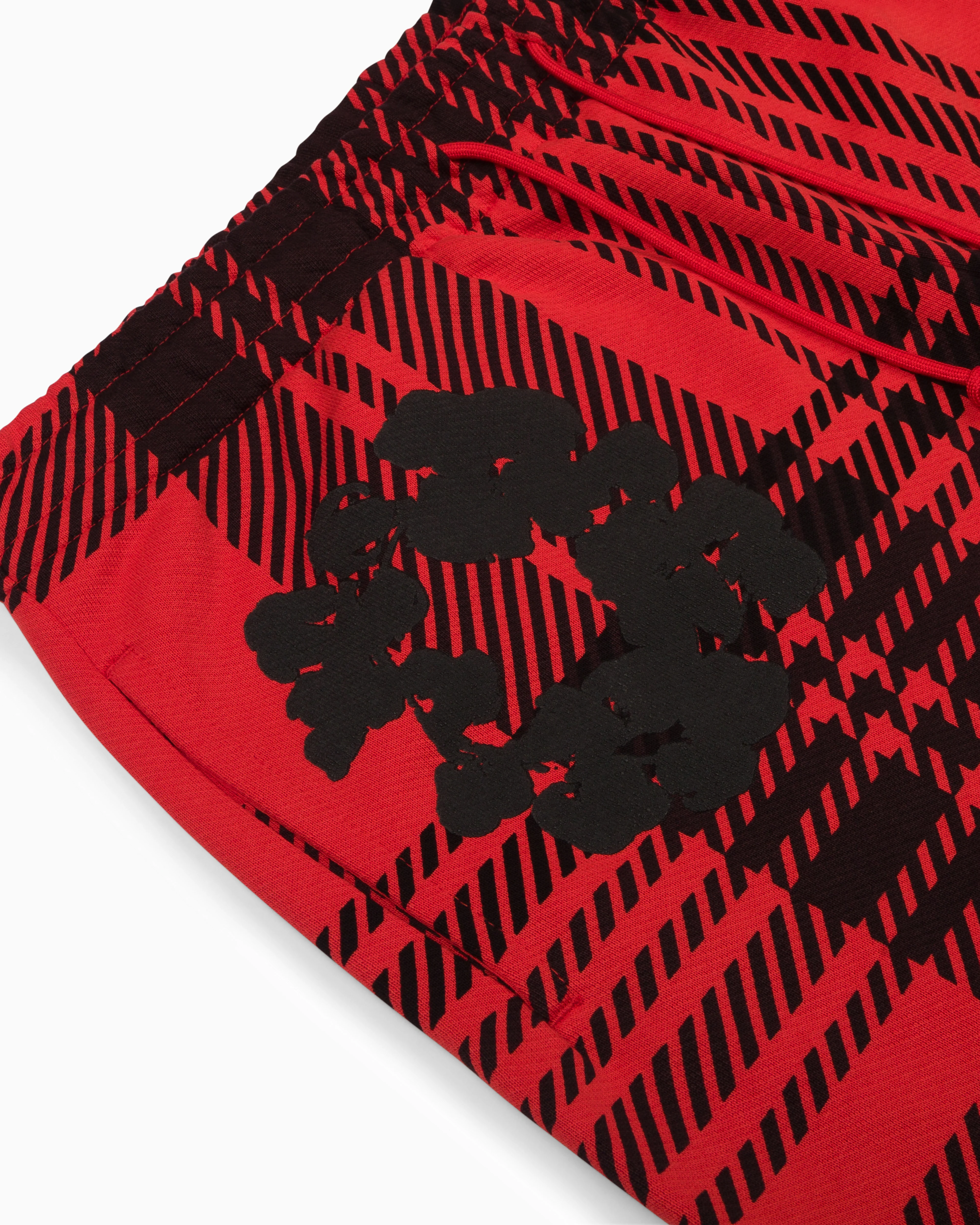 Denim Tears - Men's Plaid Cotton Wreath Sweatpant - (Red)