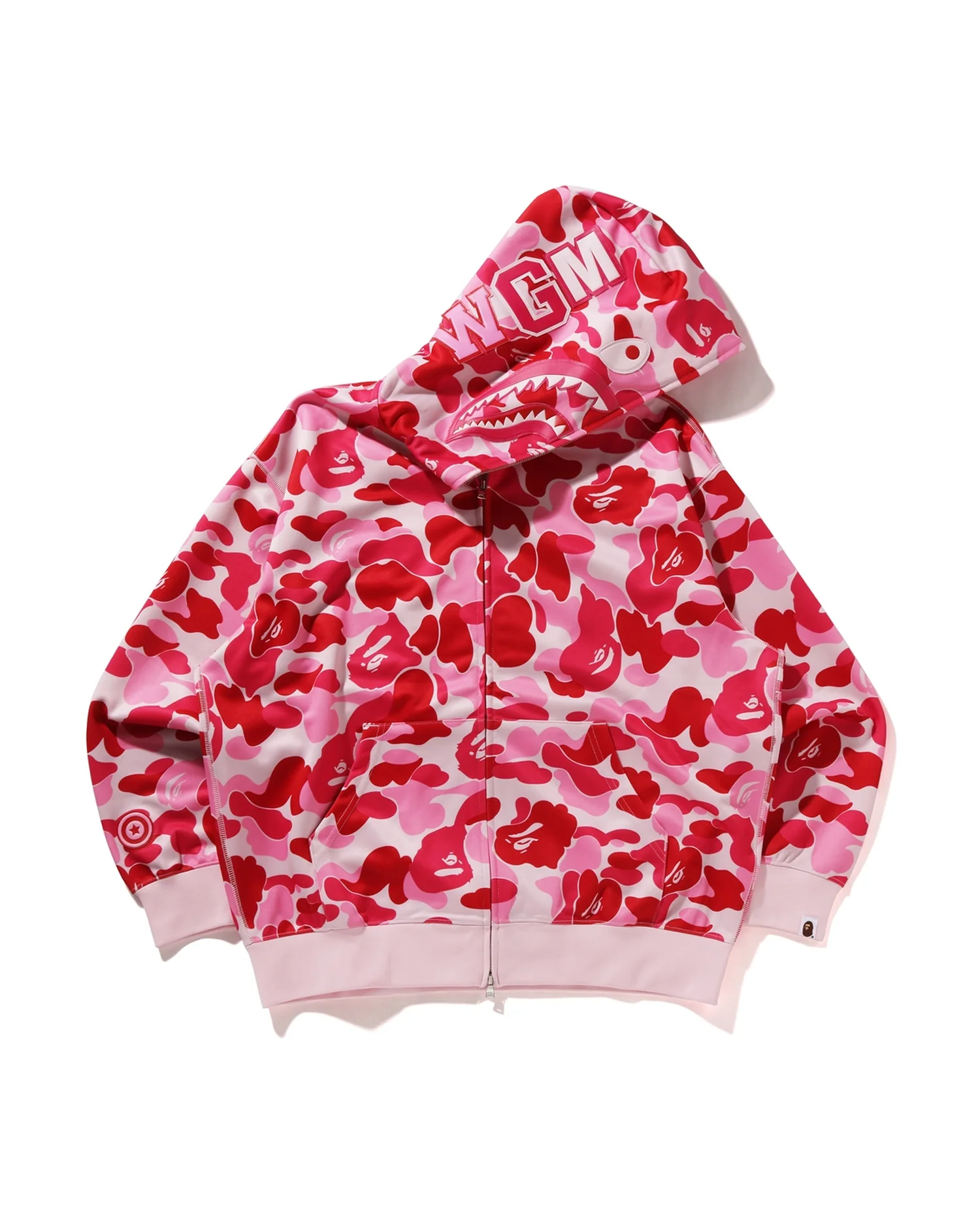 Abc Camo Rayon Relaxed Fit Shark Full Zip Hoodie