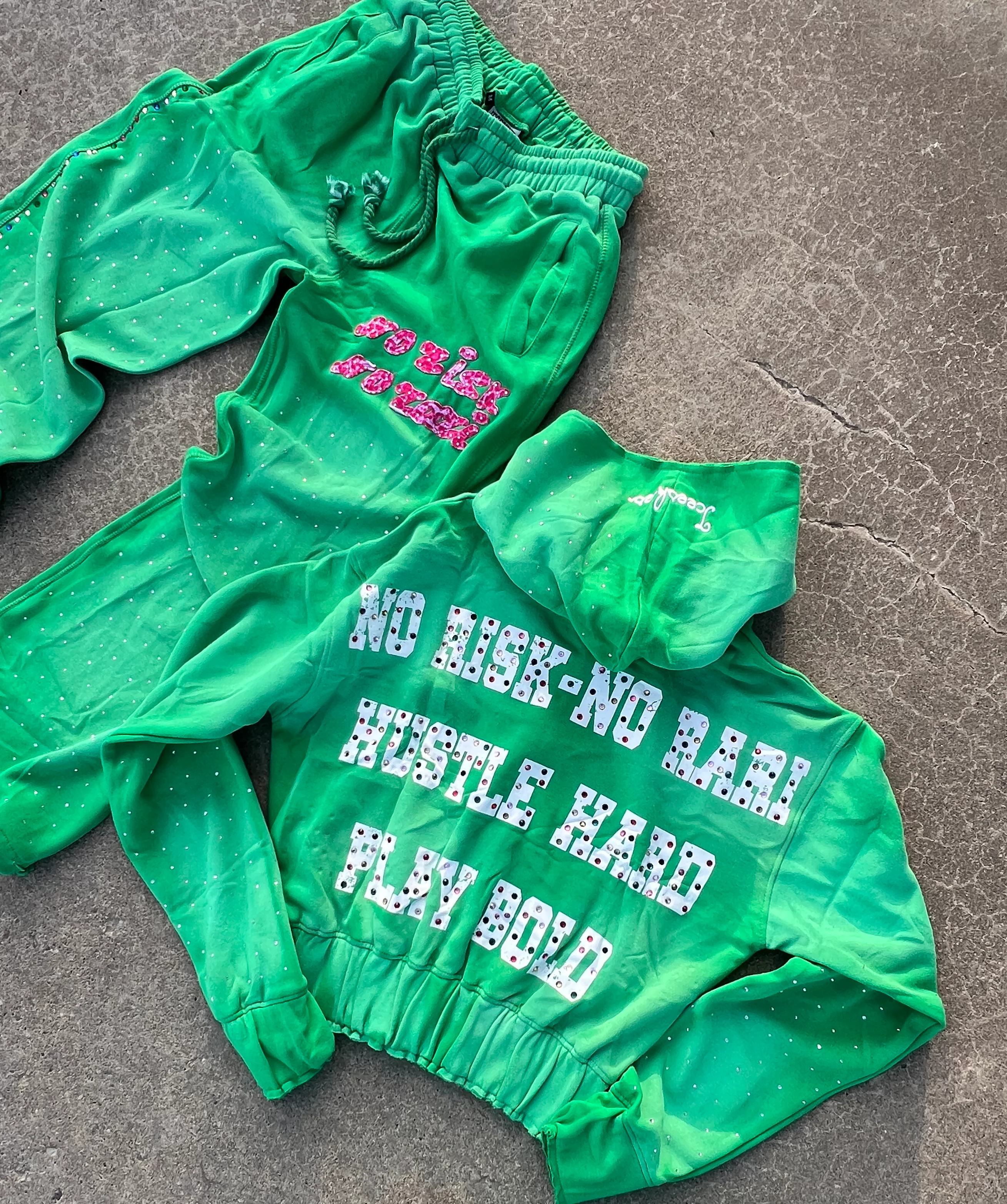 No Risk No Rari Tracksuit Mint Green