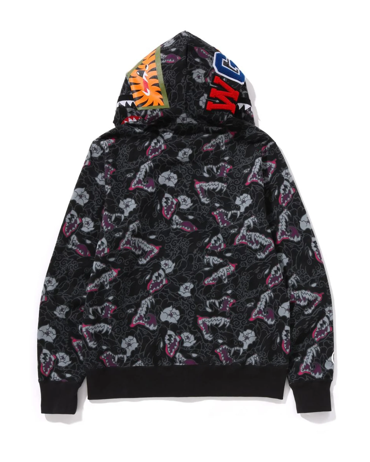 Japanese Tattoo Camo Shark Fz Hoodie