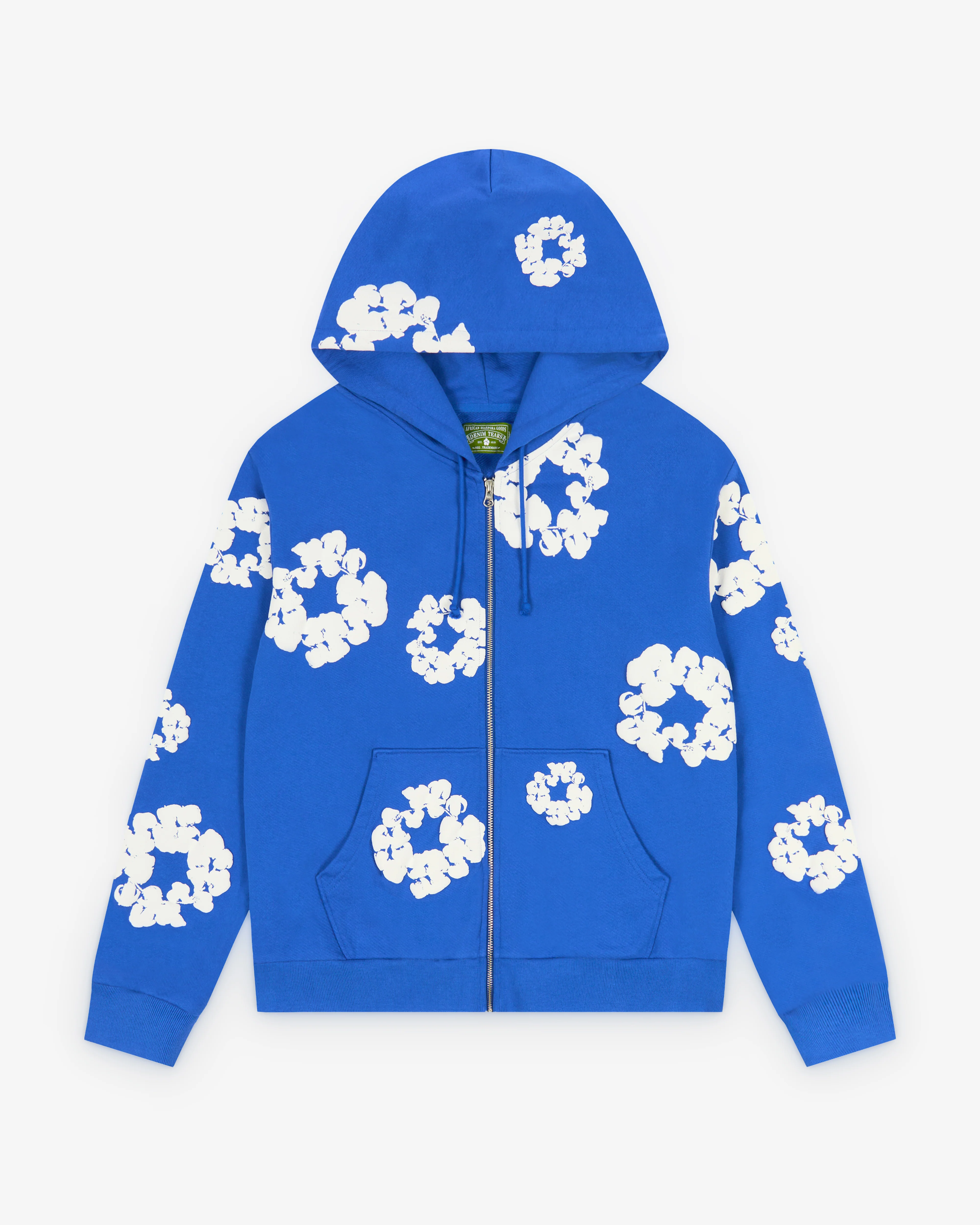 Denim Tears - Cotton Wreath Zip Hoodie - (Blue)