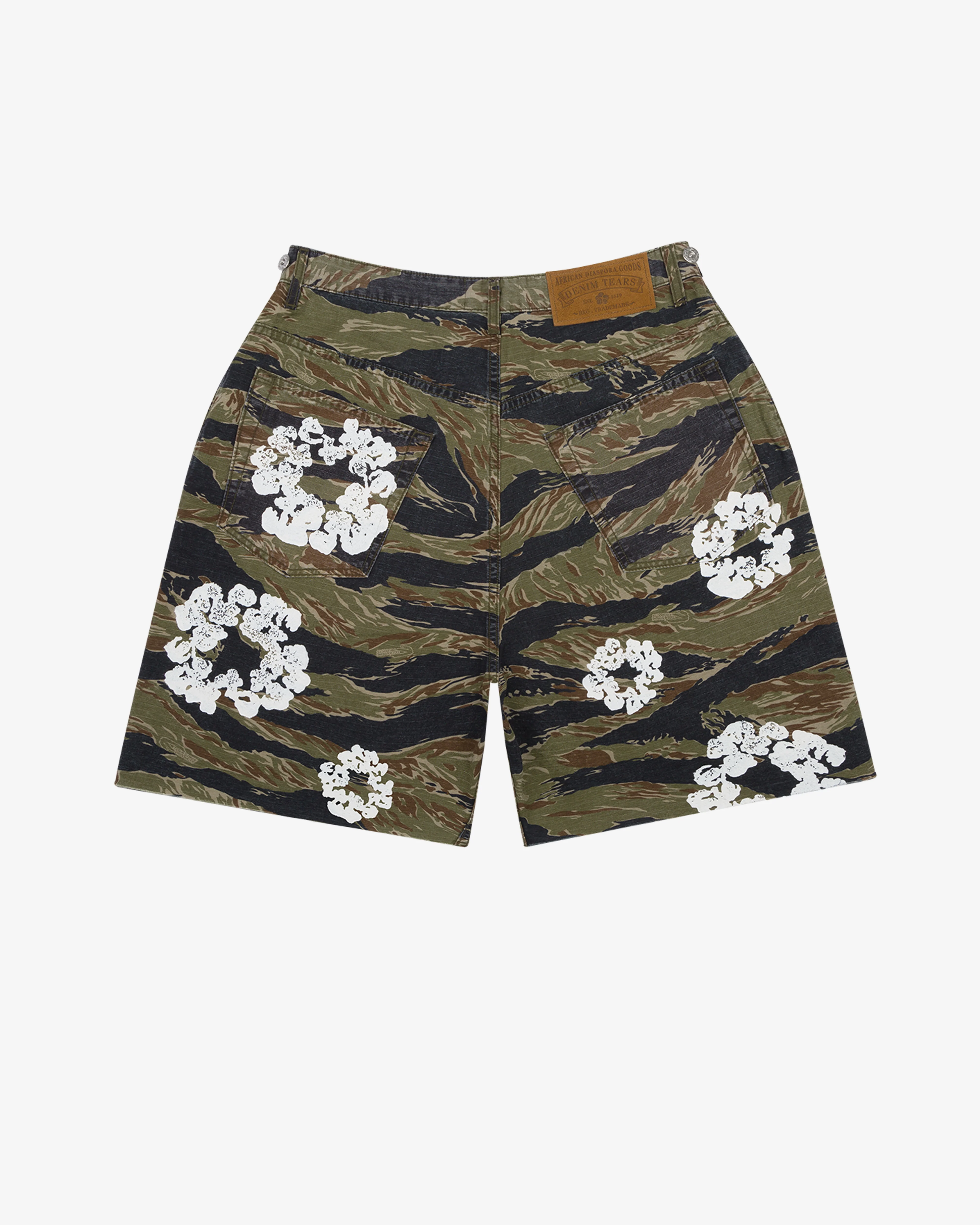 Denim Tears - Cotton Wreath Denim Short - (Tiger Camo)