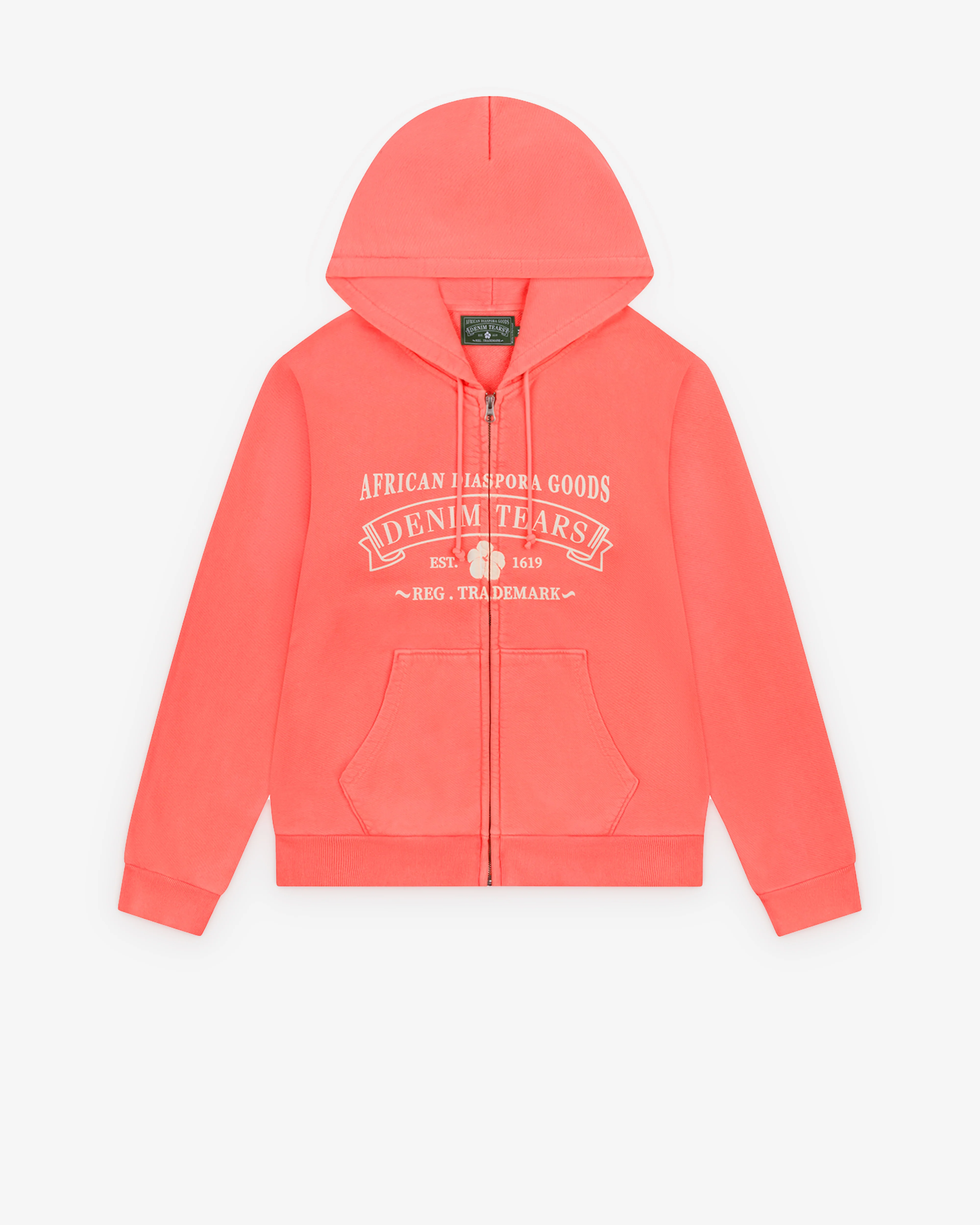 Denim Tears - Men’s ADG Zip Hoodie - (Sea Coral)