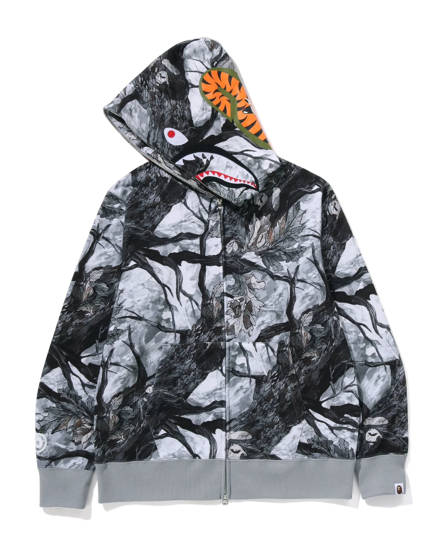 Tree Edge Camo Shark Full Zip Hoodie