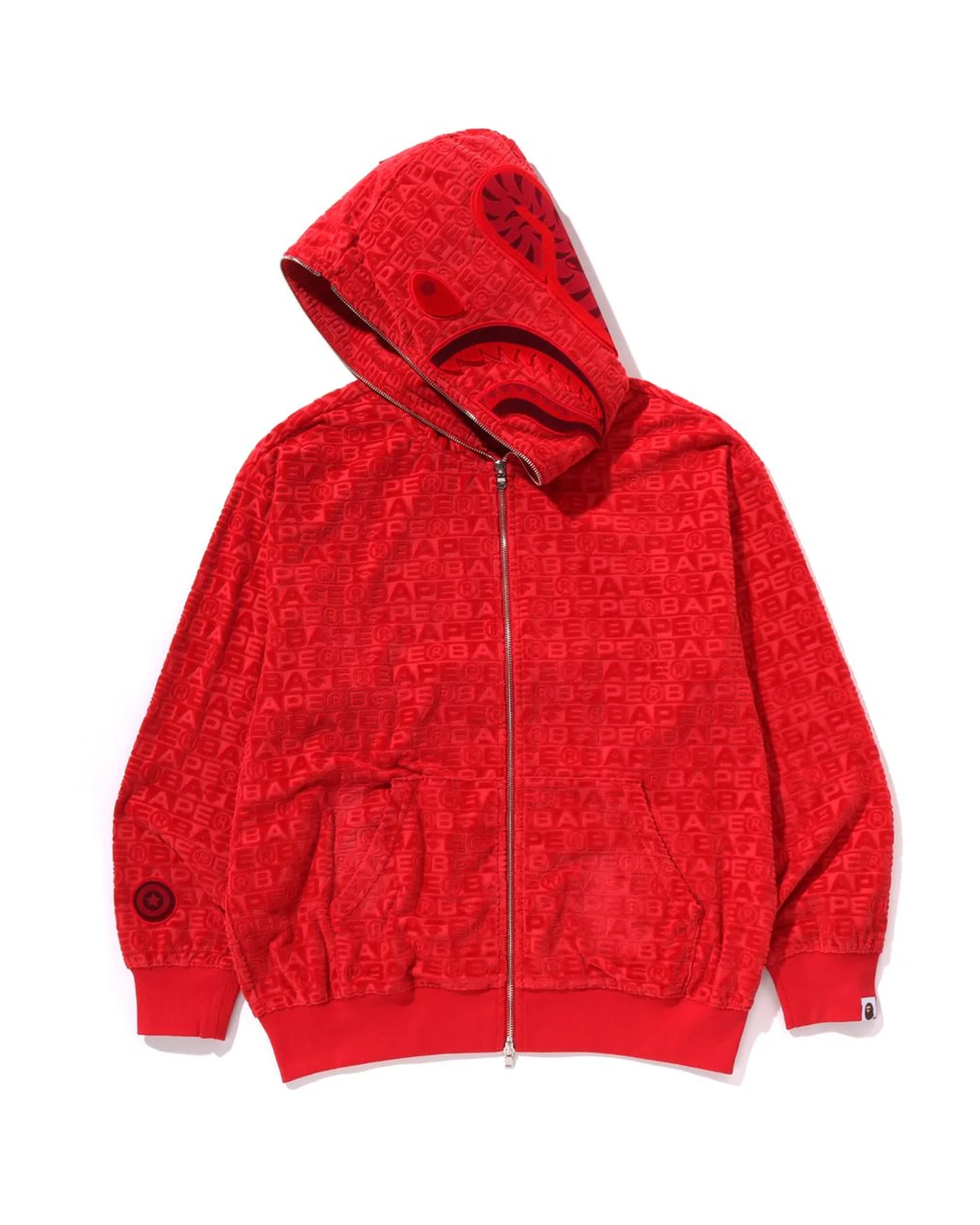 Lux Sport Pattern Shark Relaxed Fit Fz Hoodie